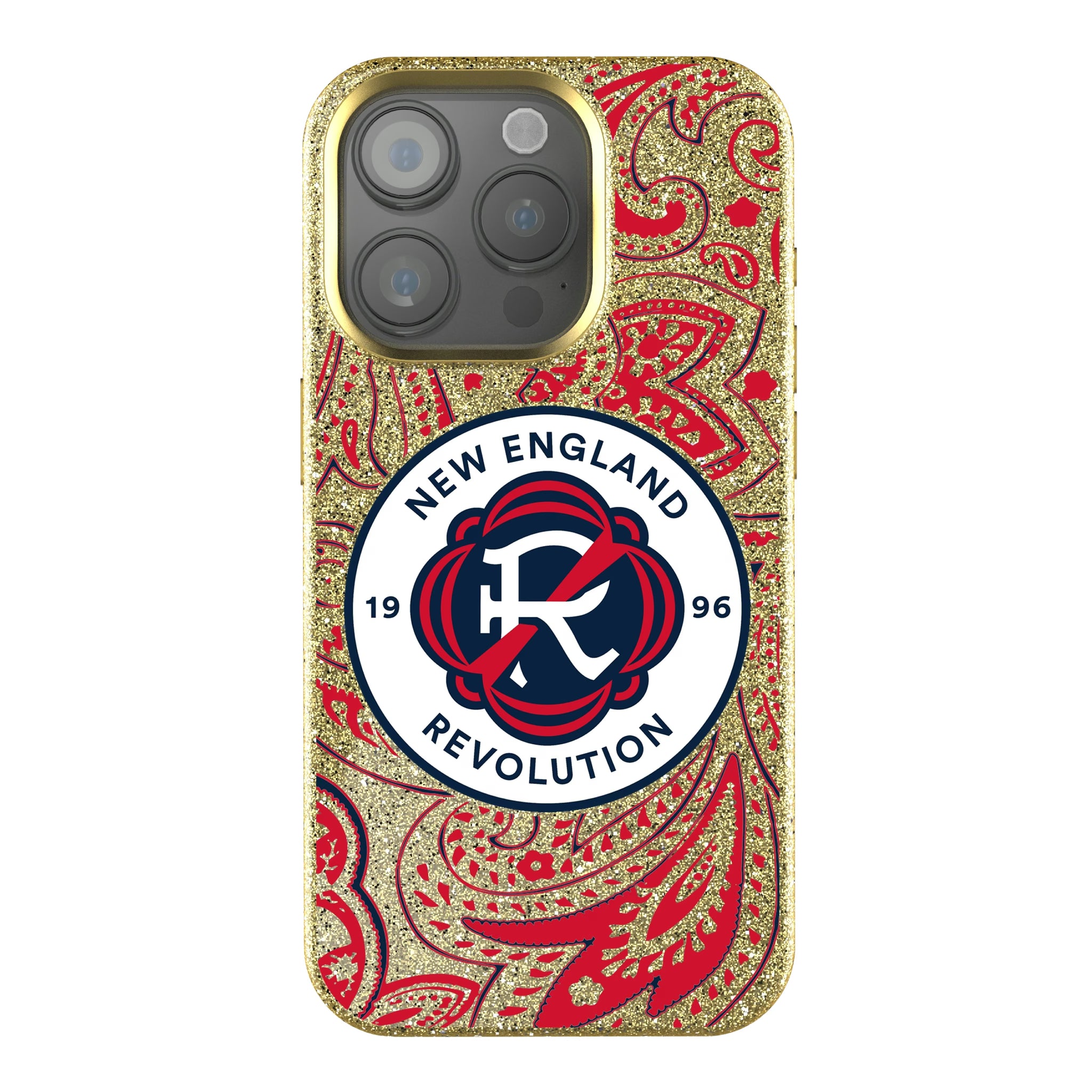 New England Revolution Paisley iPhone Bling Phone Case for Apple iPhone