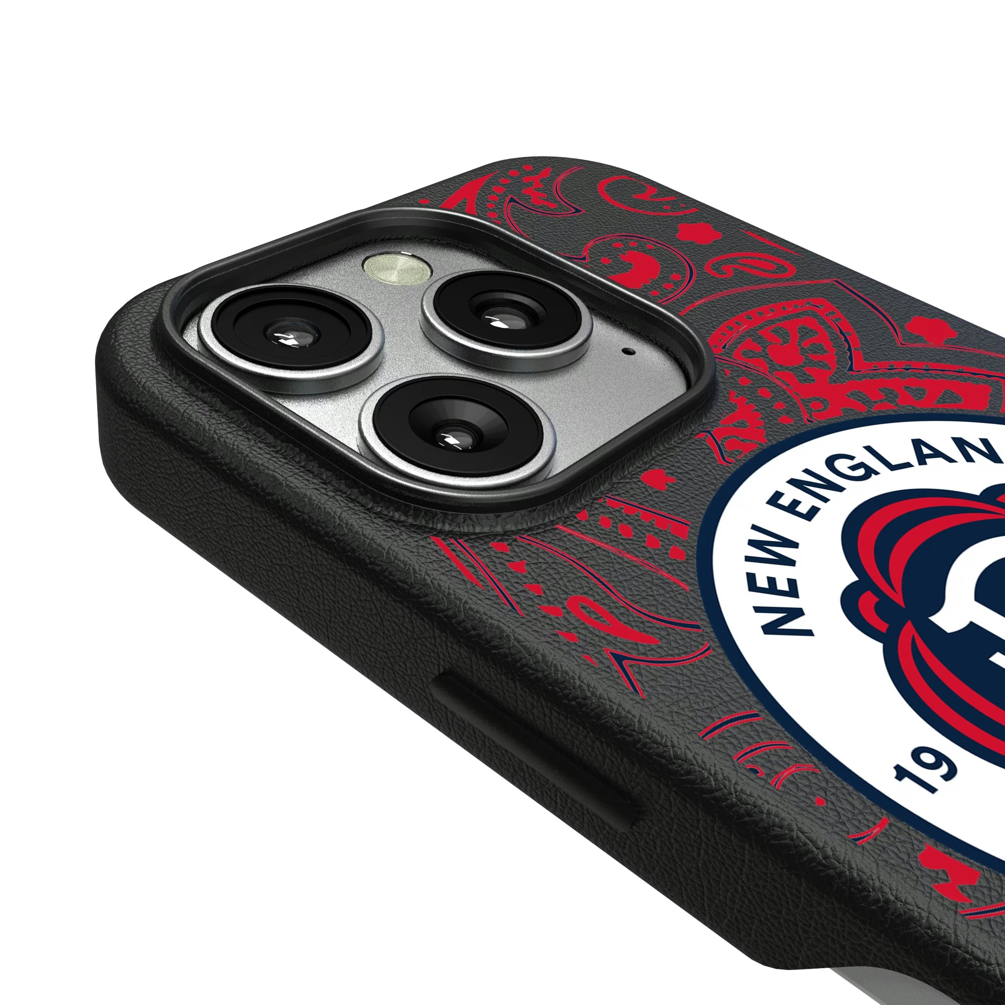New England Revolution Paisley iPhone MagSafe Compatible Phone Case for Apple iPhone - Detail