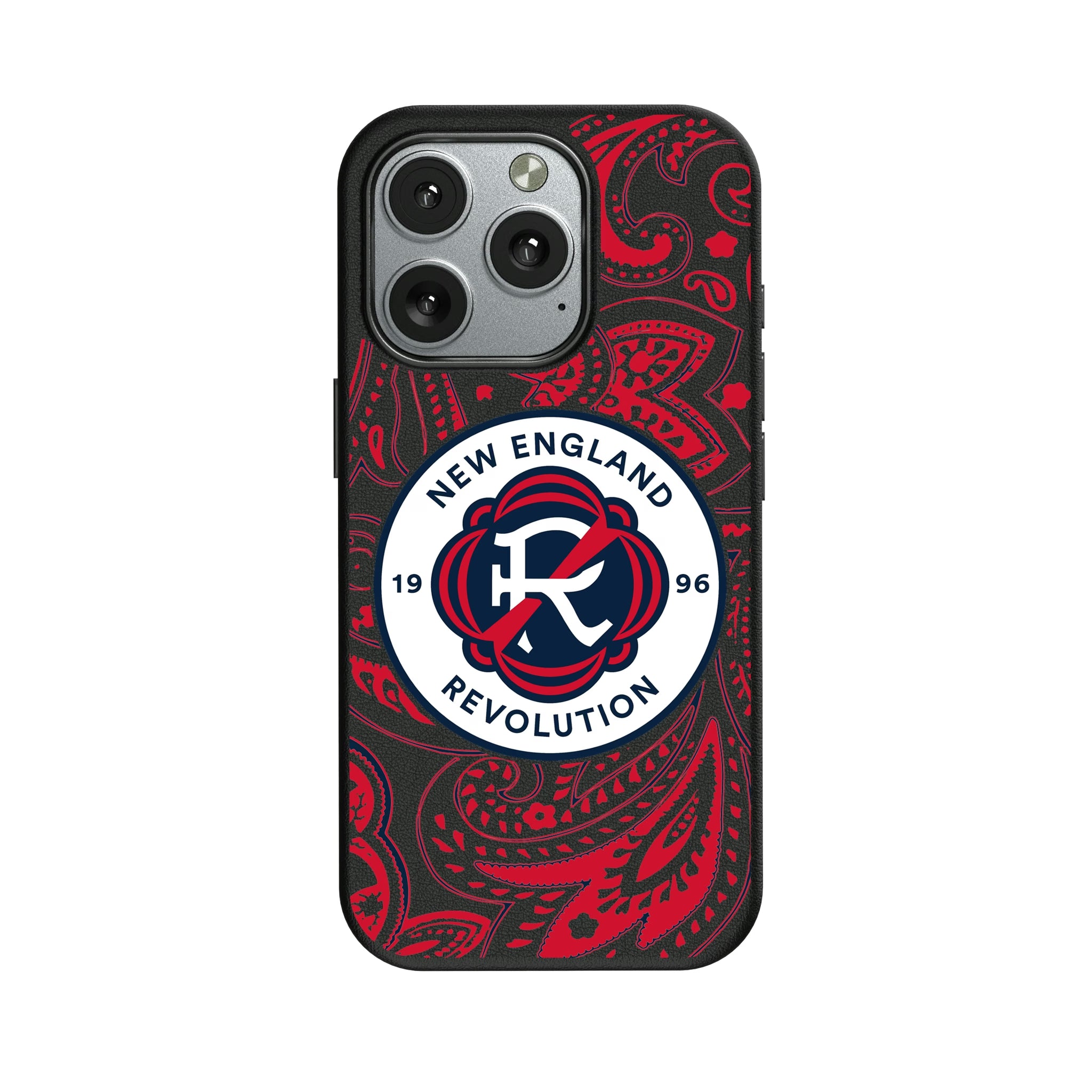 New England Revolution Paisley iPhone MagSafe Compatible Phone Case for Apple iPhone
