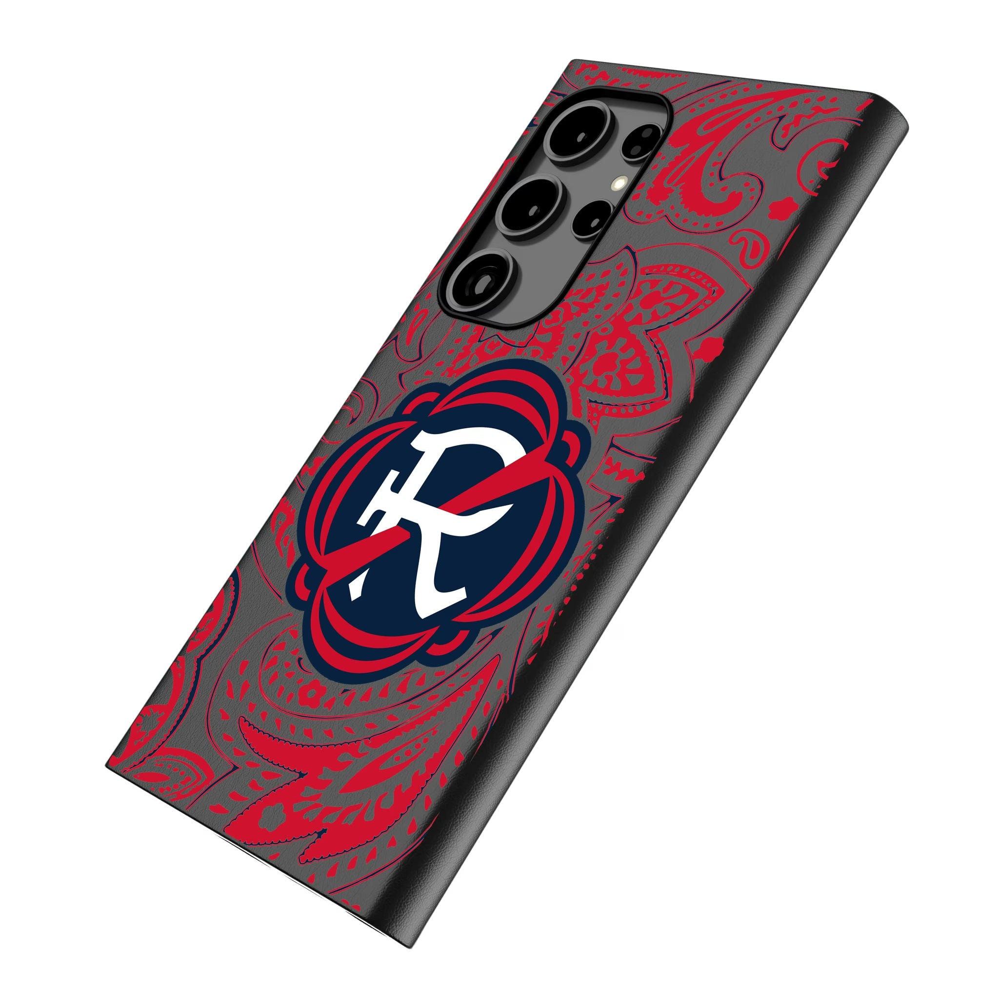 New England Revolution Paisley Galaxy MagSafe Compatible Phone Case for Samsung Galaxy - Isometric View