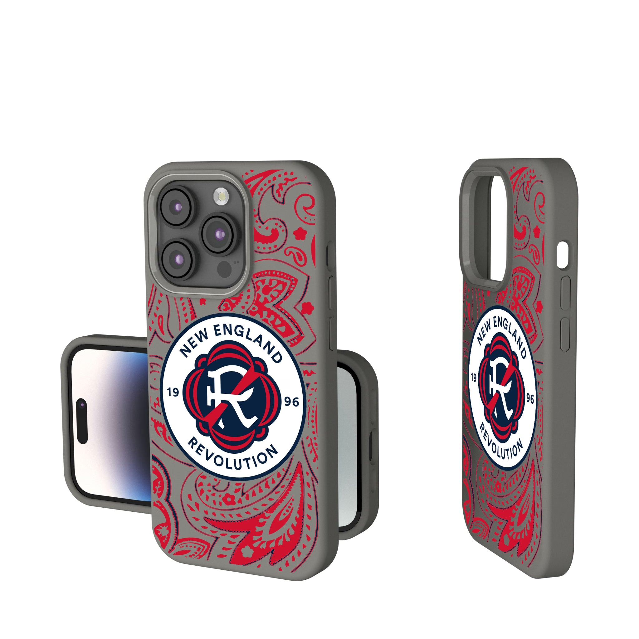 New England Revolution Paisley iPhone Soft Touch Phone Case for Apple iPhone