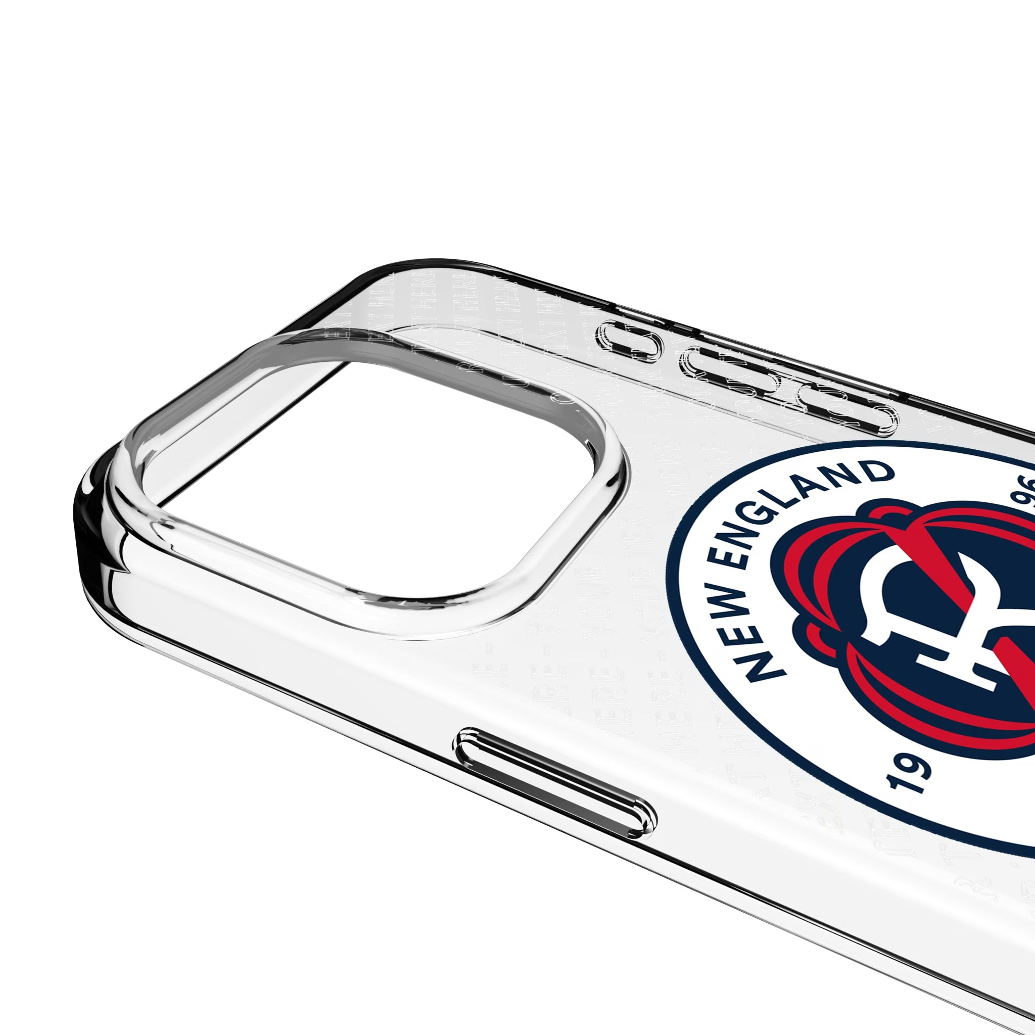 New England Revolution Personalized EndZone Plus iPhone Clear Phone Case for Apple iPhone - Detail