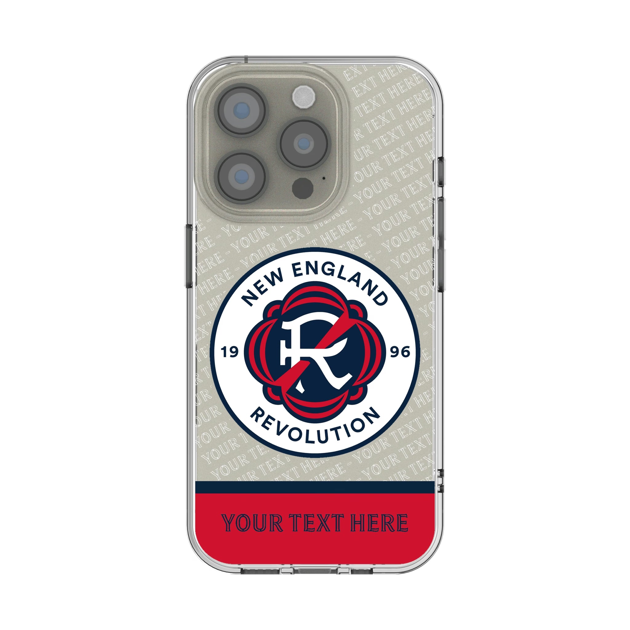 New England Revolution Personalized EndZone Plus iPhone Clear Phone Case for Apple iPhone