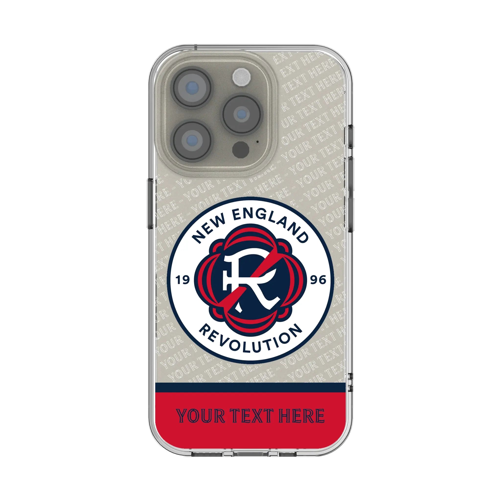 New England Revolution Personalized EndZone Plus iPhone Clear Phone Case for Apple iPhone