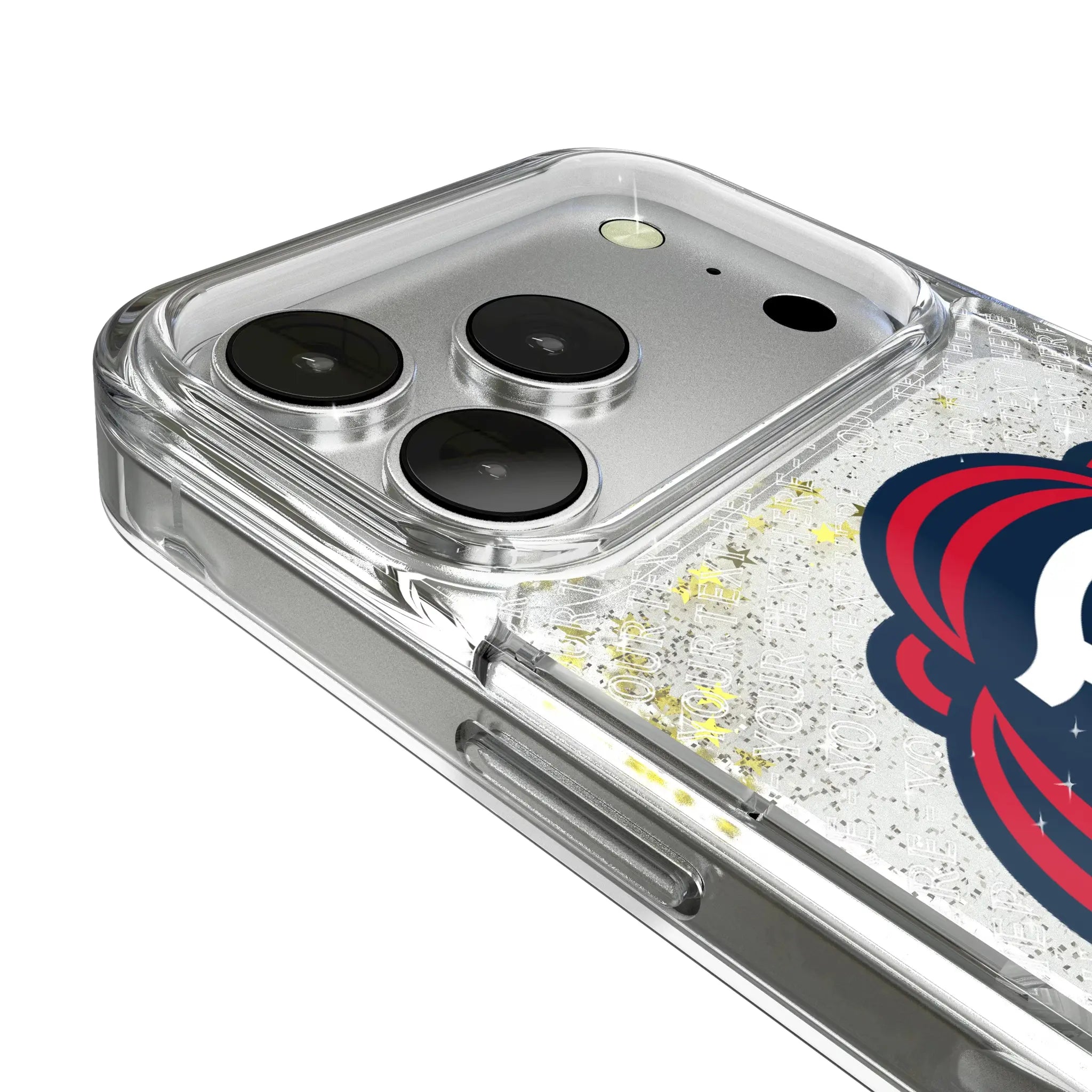 New England Revolution Personalized EndZone Plus iPhone Glitter Phone Case for Apple iPhone - Detail
