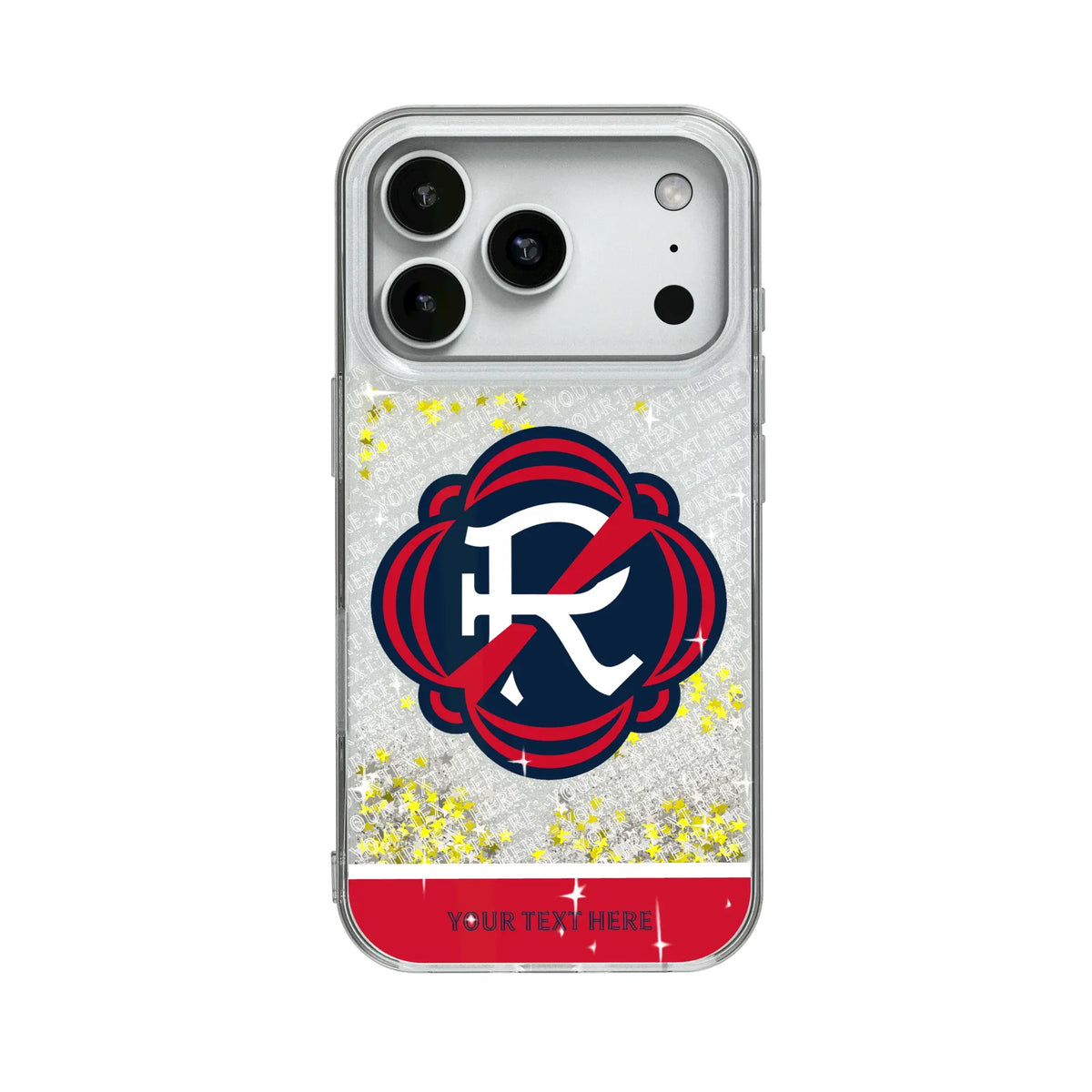 New England Revolution Personalized EndZone Plus Glitter Phone Case for Apple iPhone