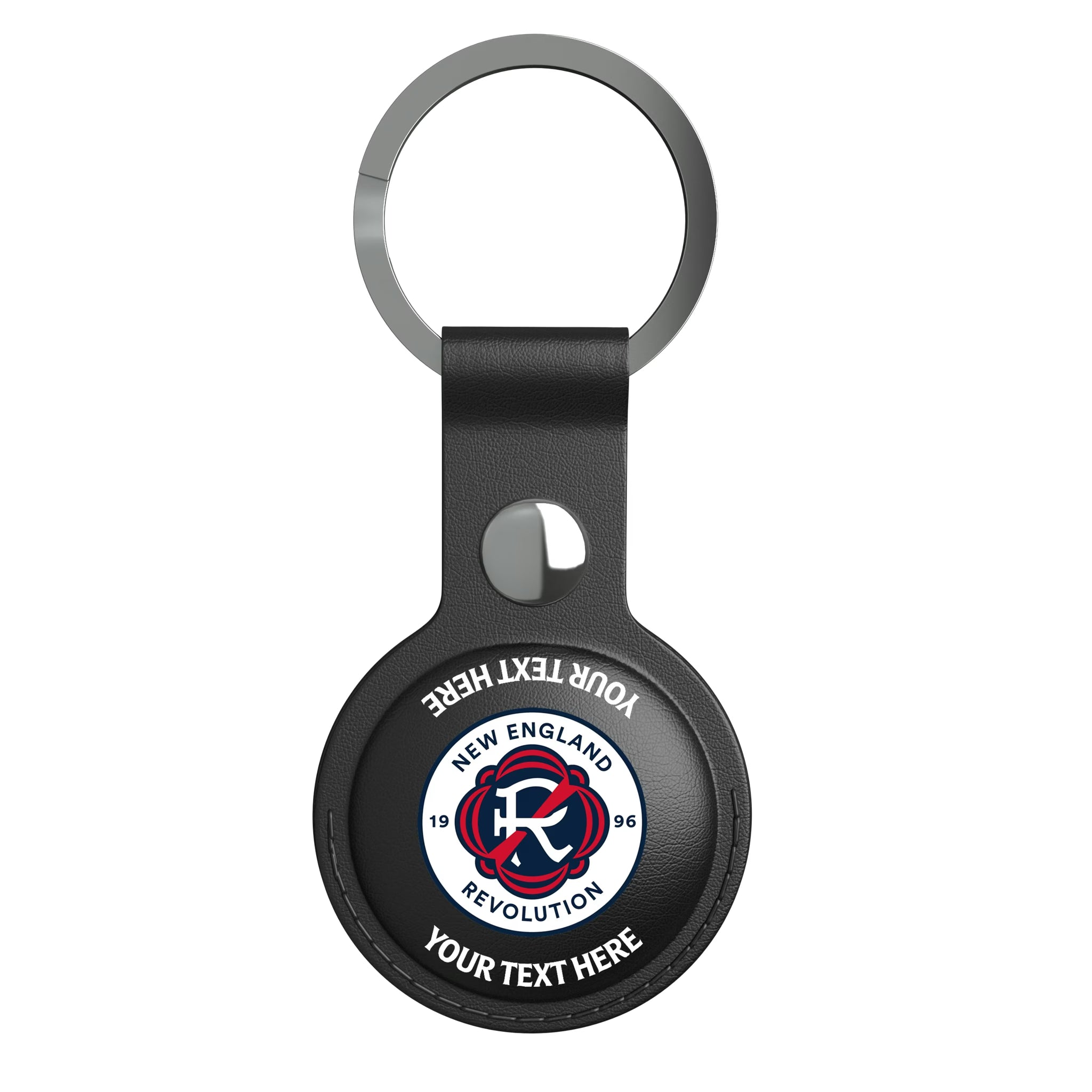 New England Revolution Personalized Insignia AirTag Black Airtag Holder