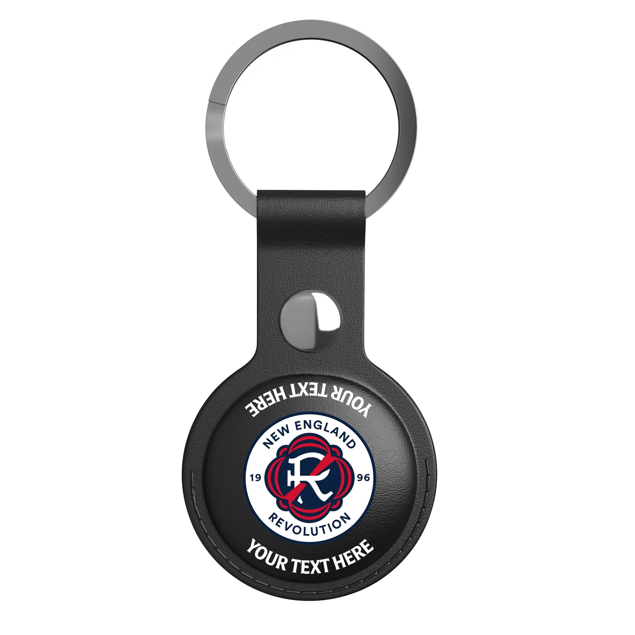 New England Revolution Personalized Insignia AirTag Black Airtag Holder