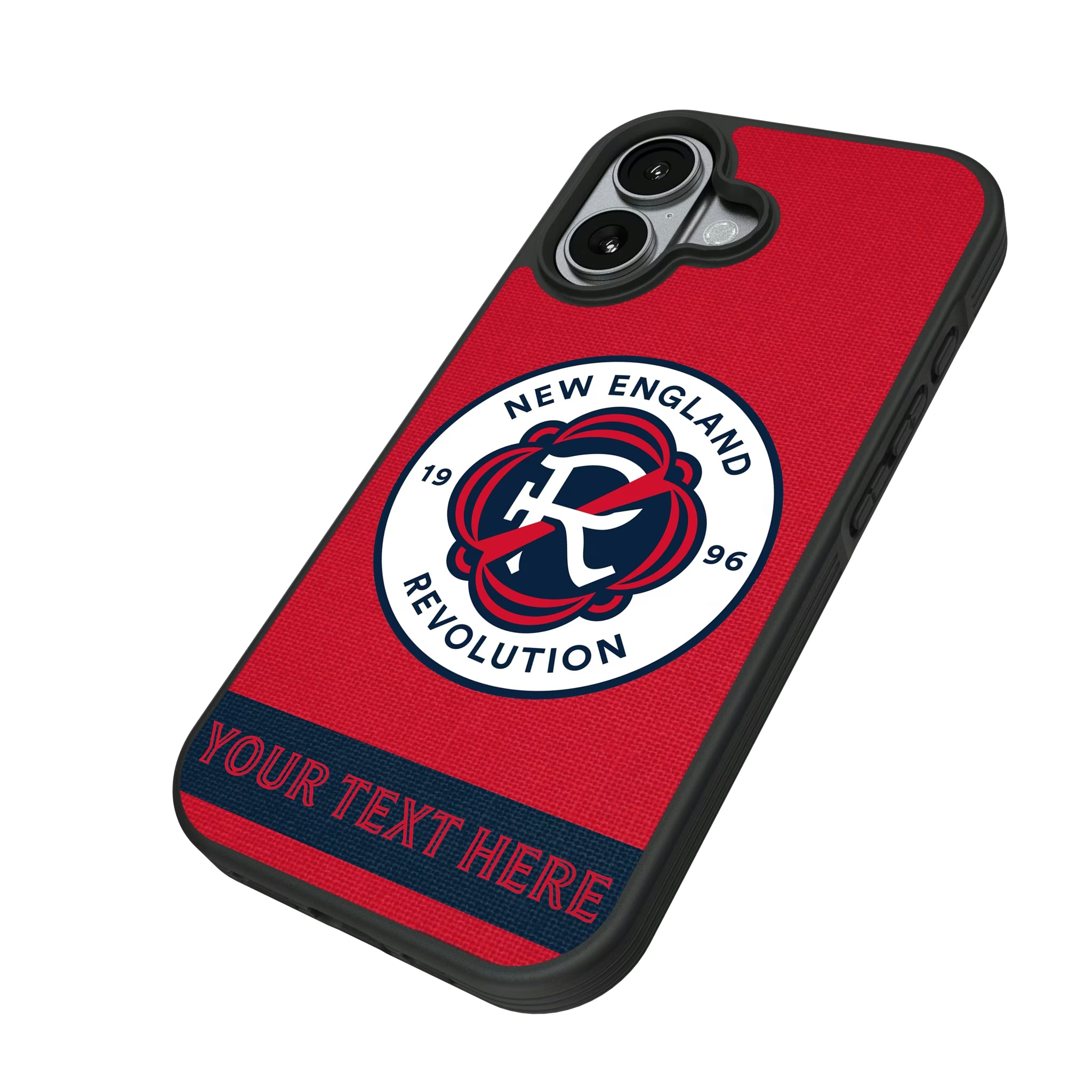 New England Revolution Personalized Stripe iPhone Bump Phone Case for Apple iPhone - Isometric View#Device_iPhone 17