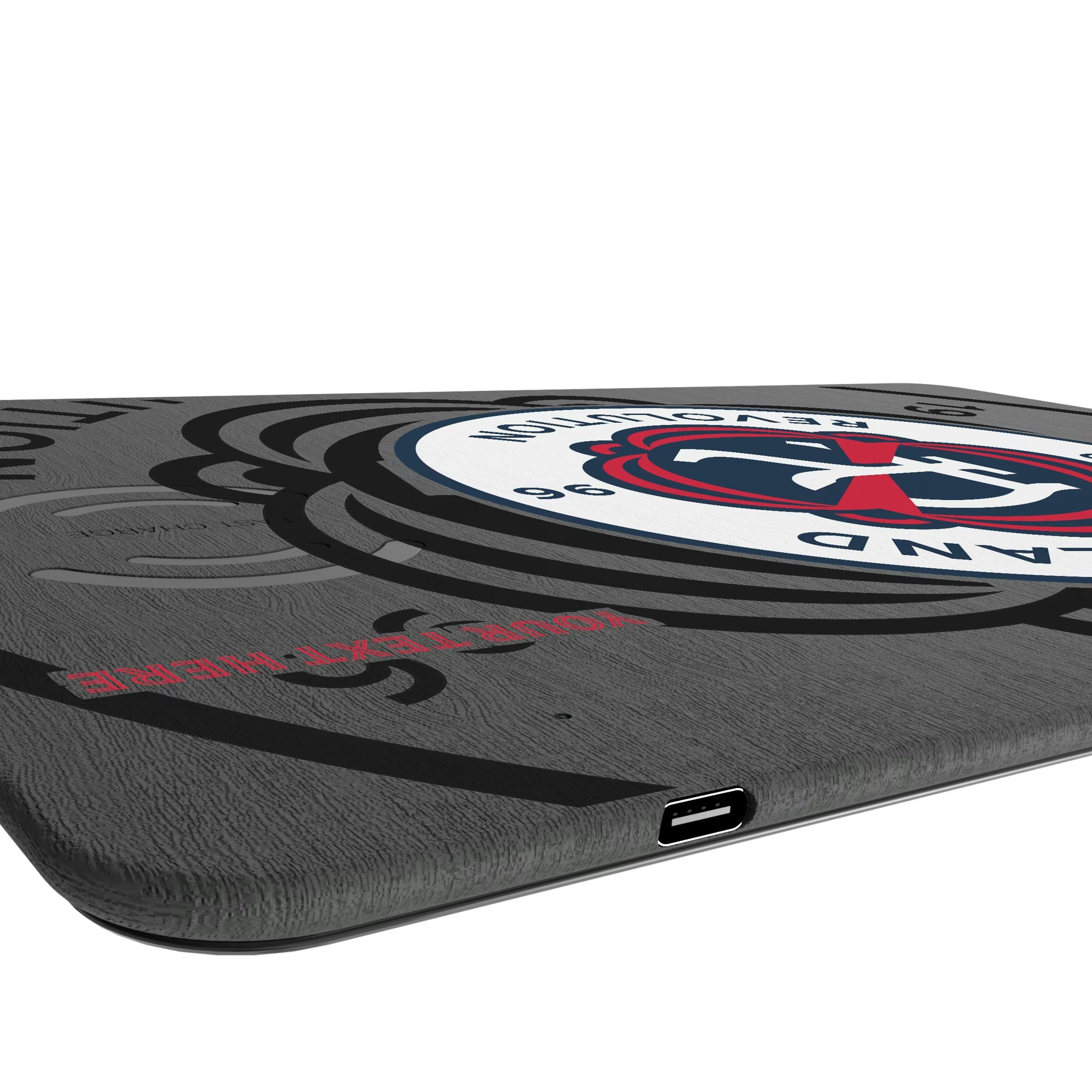 New England Revolution Personalized Tilt 15-Watt Wireless Charger and Mouse Pad