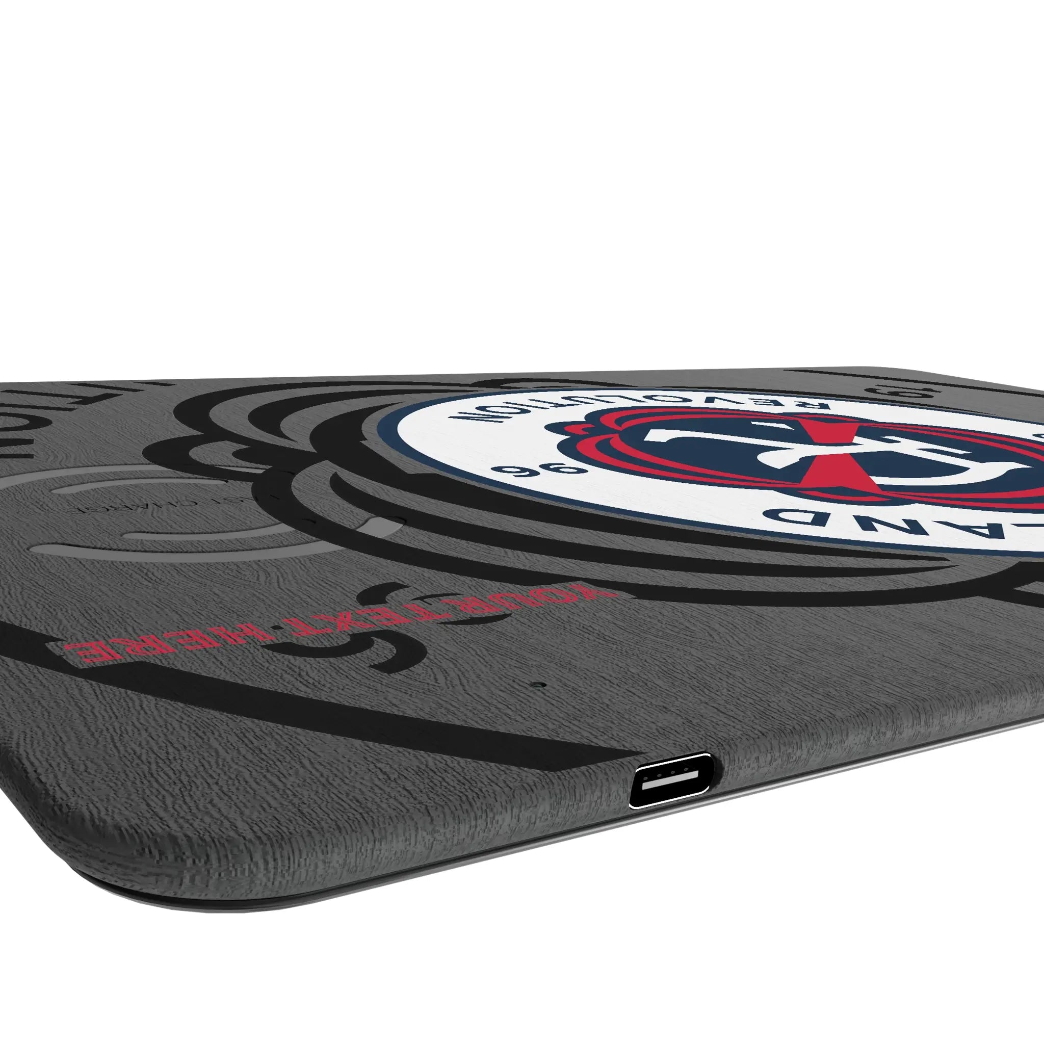 New England Revolution Personalized Tilt 15-Watt Wireless Charger and Mouse Pad