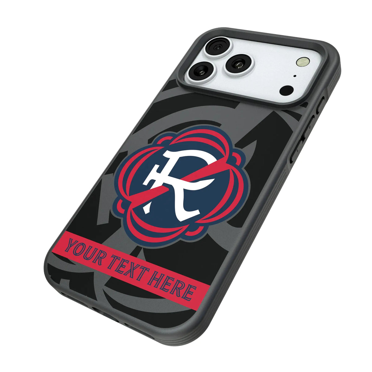 New England Revolution Personalized Tilt iPhone Bump Phone Case for Apple iPhone - Isometric View#Device_iPhone 18 Pro Max
