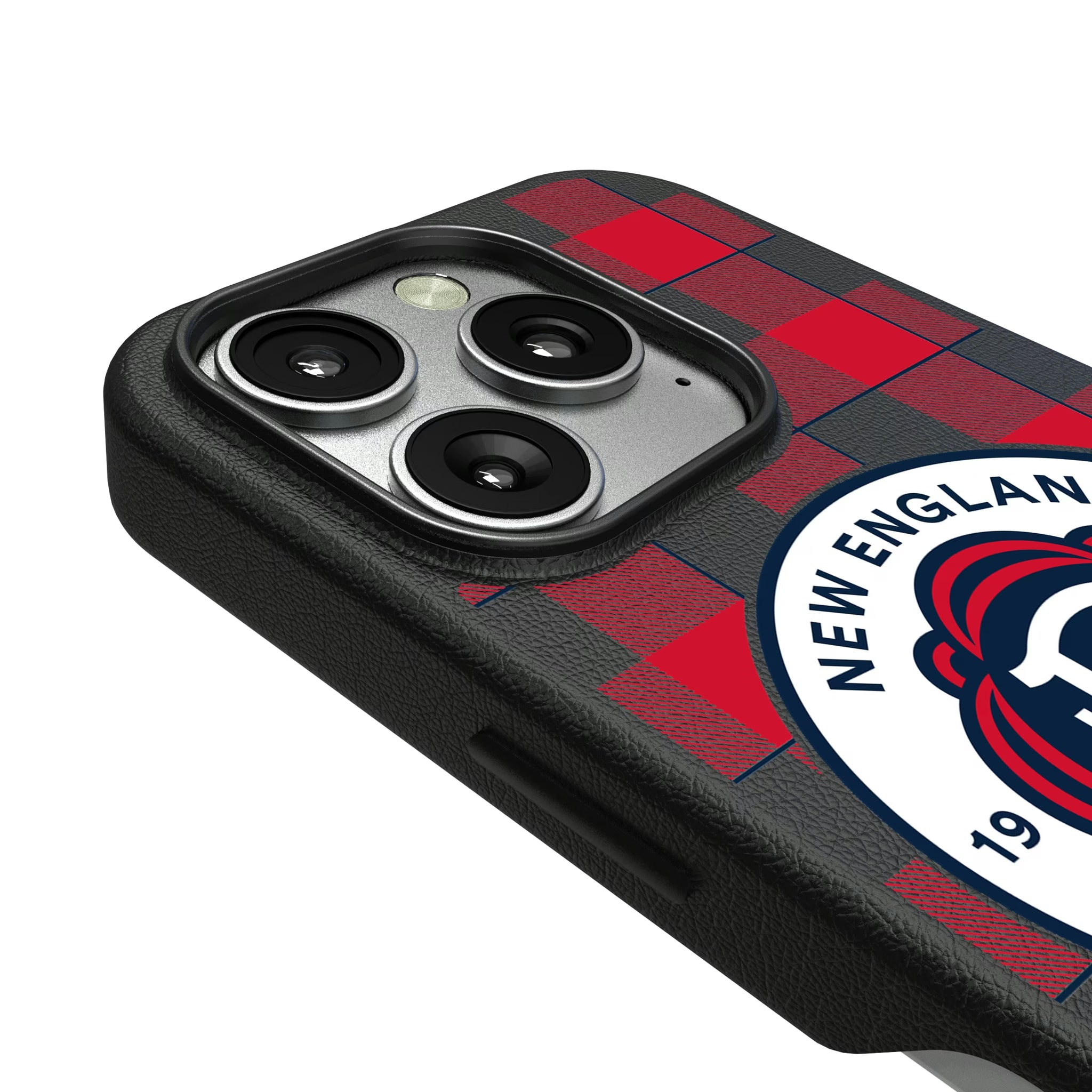 New England Revolution Plaid iPhone MagSafe Compatible Phone Case for Apple iPhone - Detail