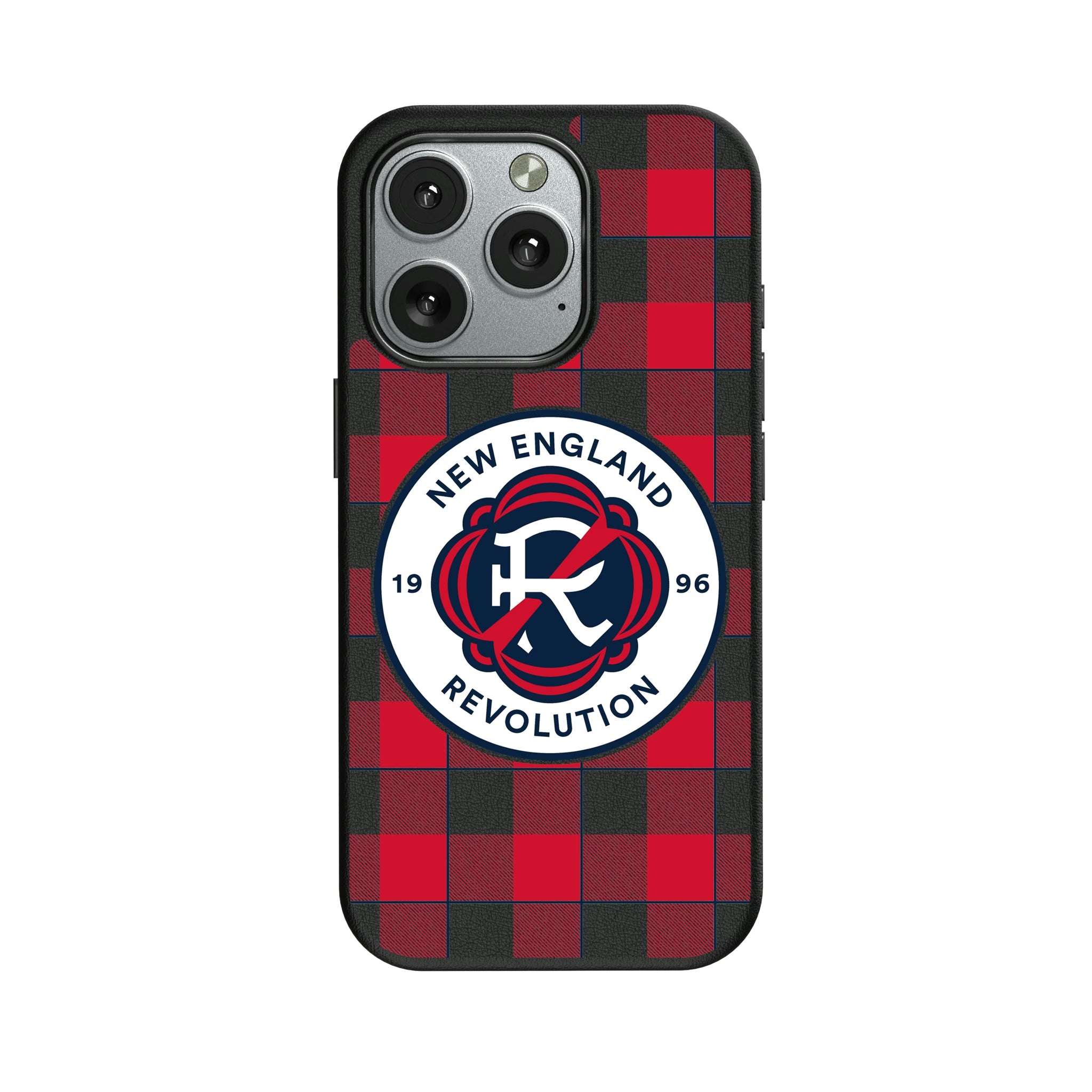 New England Revolution Plaid iPhone MagSafe Compatible Phone Case for Apple iPhone
