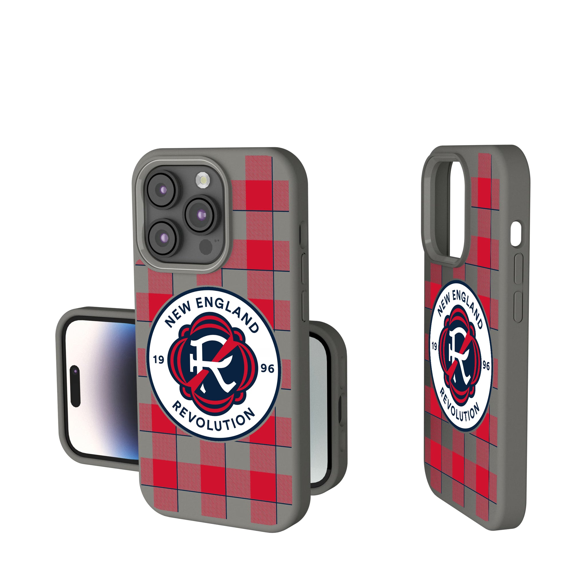 New England Revolution Plaid iPhone Soft Touch Phone Case for Apple iPhone