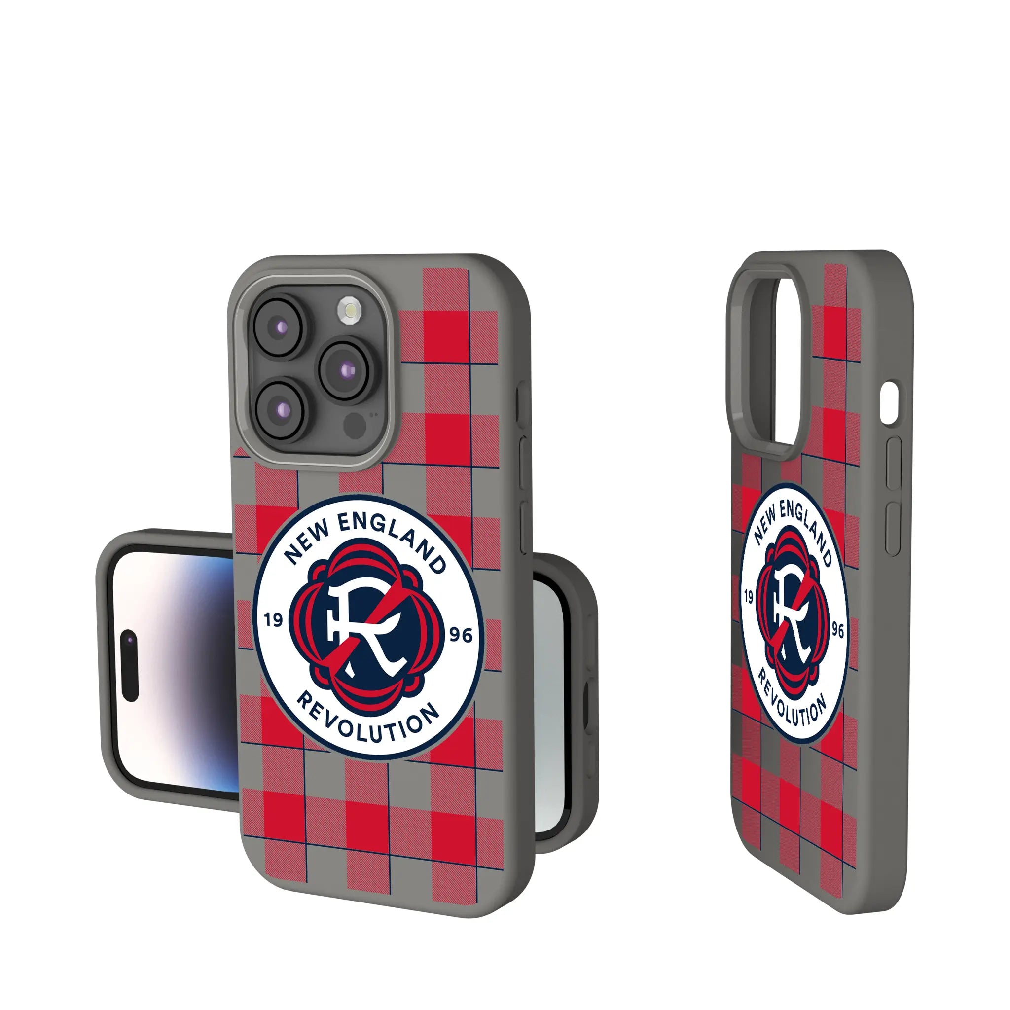 New England Revolution Plaid iPhone Soft Touch Phone Case for Apple iPhone