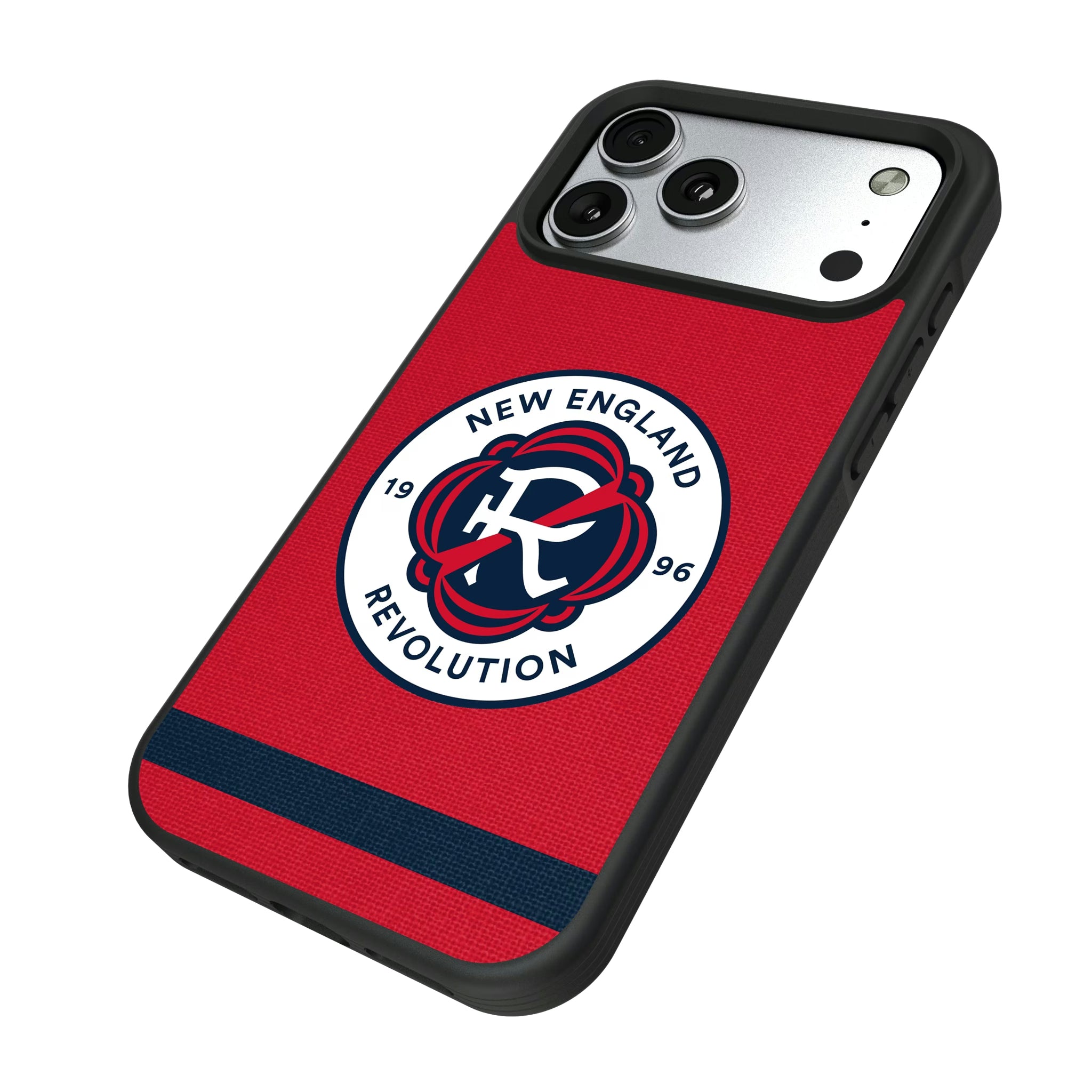 New England Revolution Stripe iPhone Bump Phone Case for Apple iPhone - Isometric View#Device_iPhone 17 Pro Max