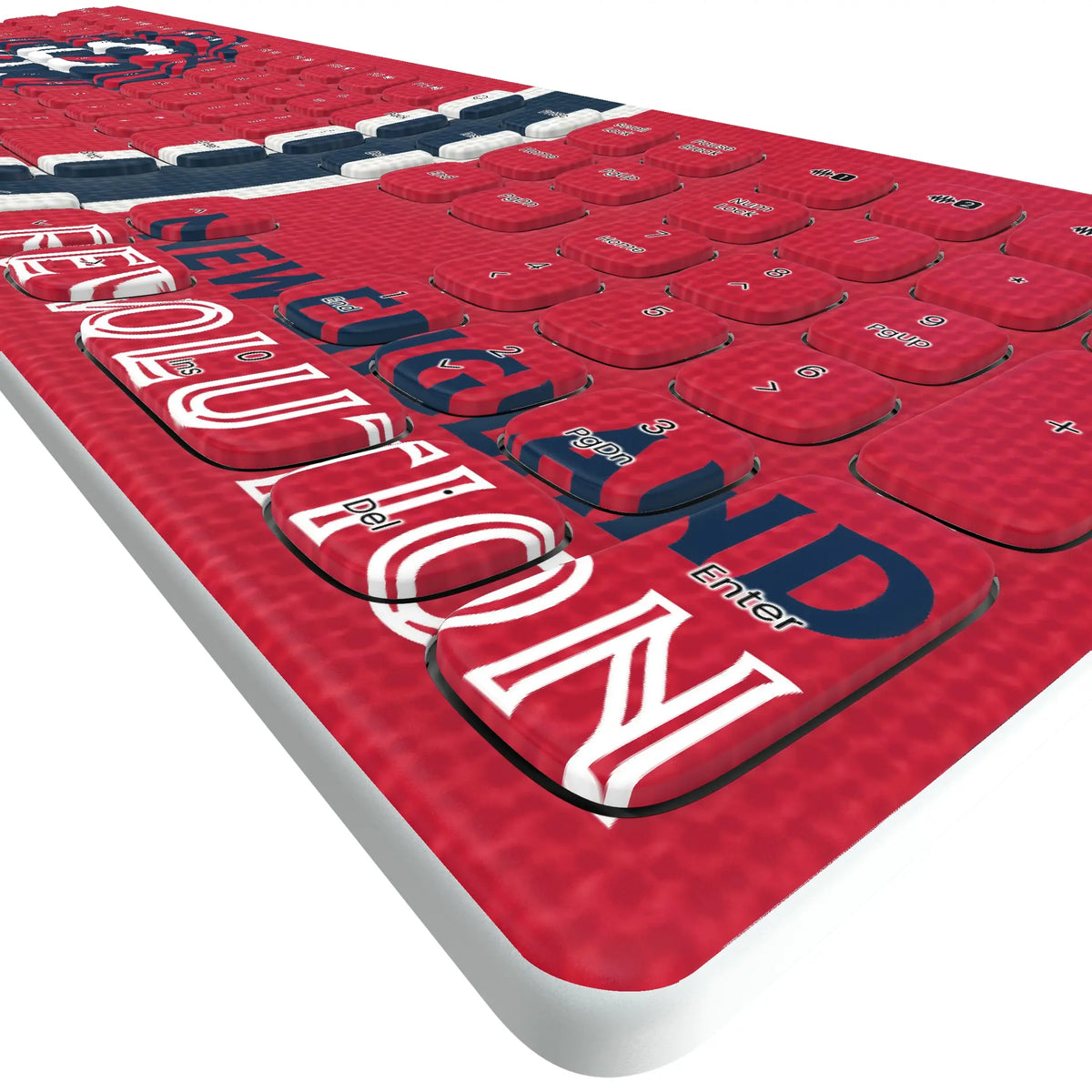 New England Revolution Stripe KKB605 Curved Wireless Keyboard - Detail
