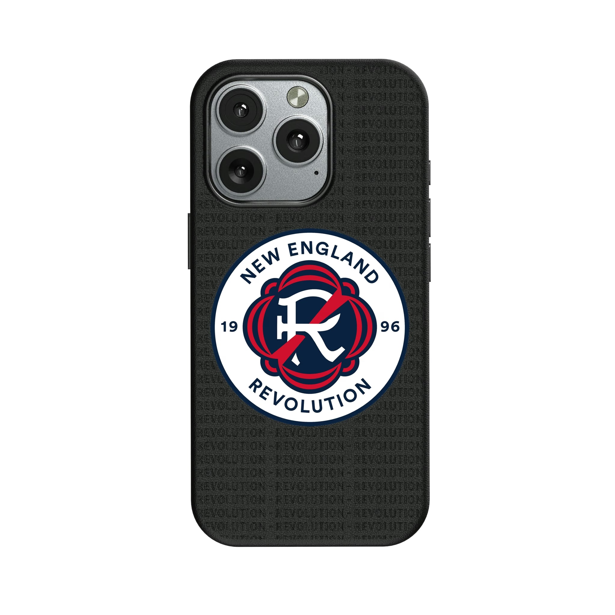 New England Revolution Text Backdrop iPhone MagSafe Compatible Phone Case for Apple iPhone