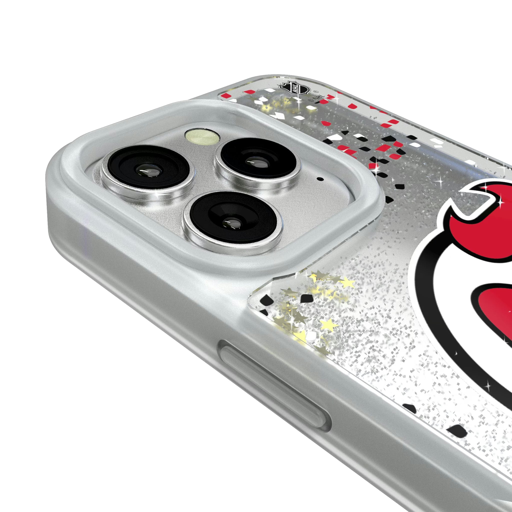 New Jersey Devils Confetti iPhone Glitter Phone Case for Apple iPhone - Detail#Device_iPhone 16 Pro