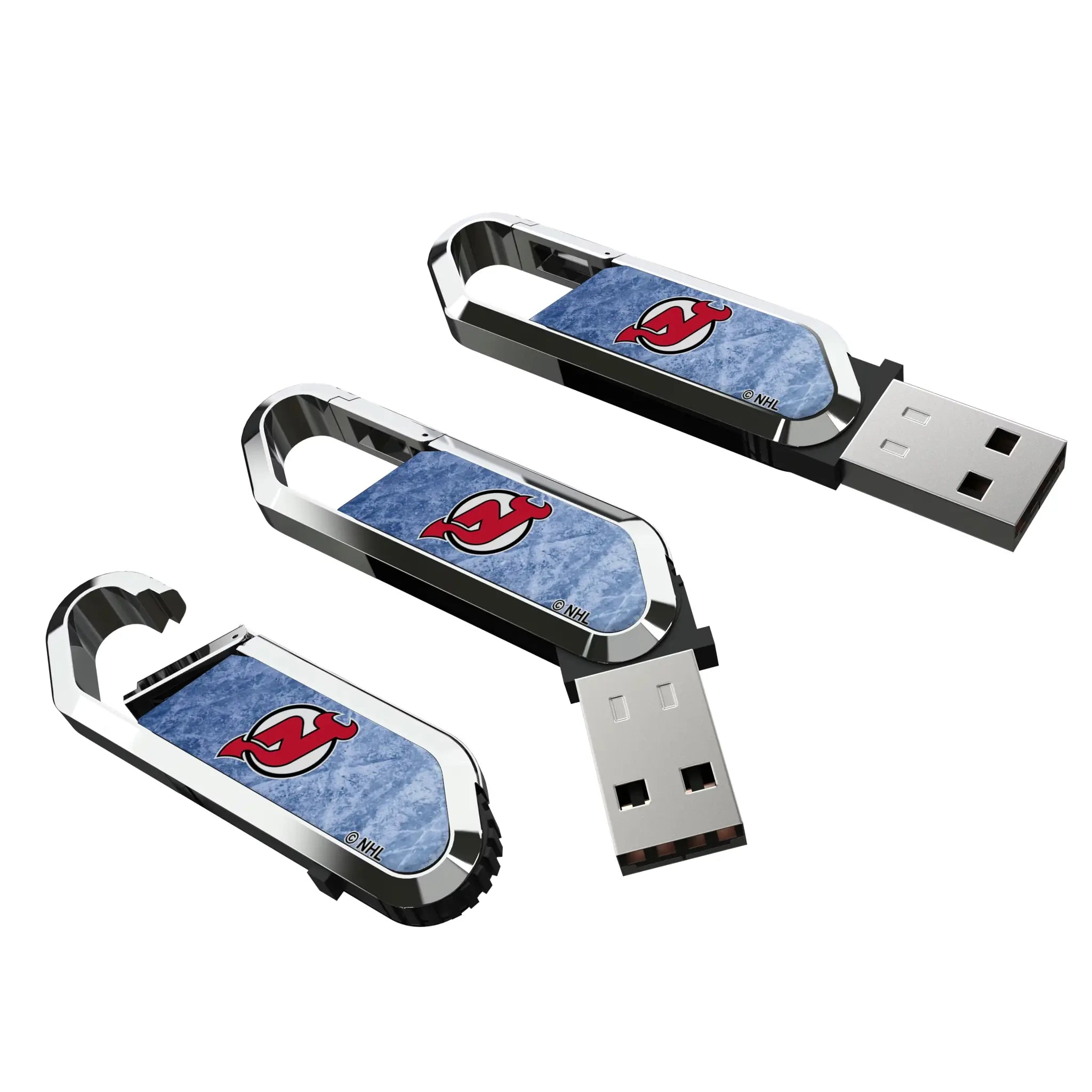 New Jersey Devils Ice Flood USB 64GB Clip Style Flash Drive