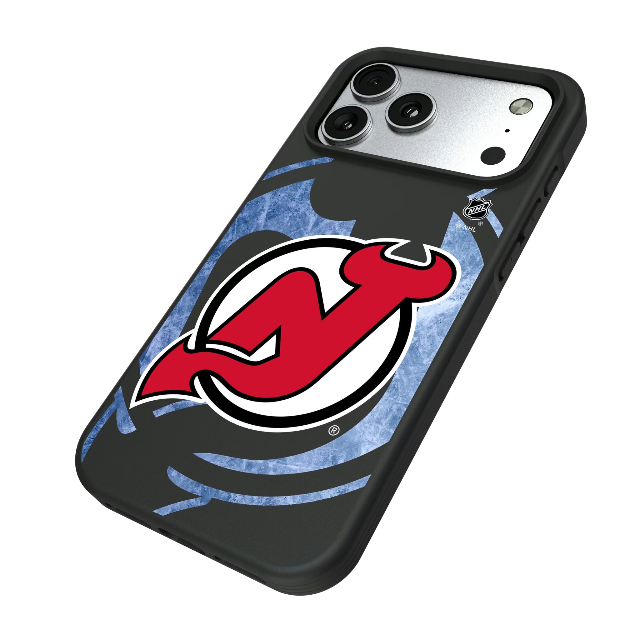 New Jersey Devils Ice Tilt iPhone Bump Phone Case for Apple iPhone - Isometric View#Device_iPhone 17 Pro Max