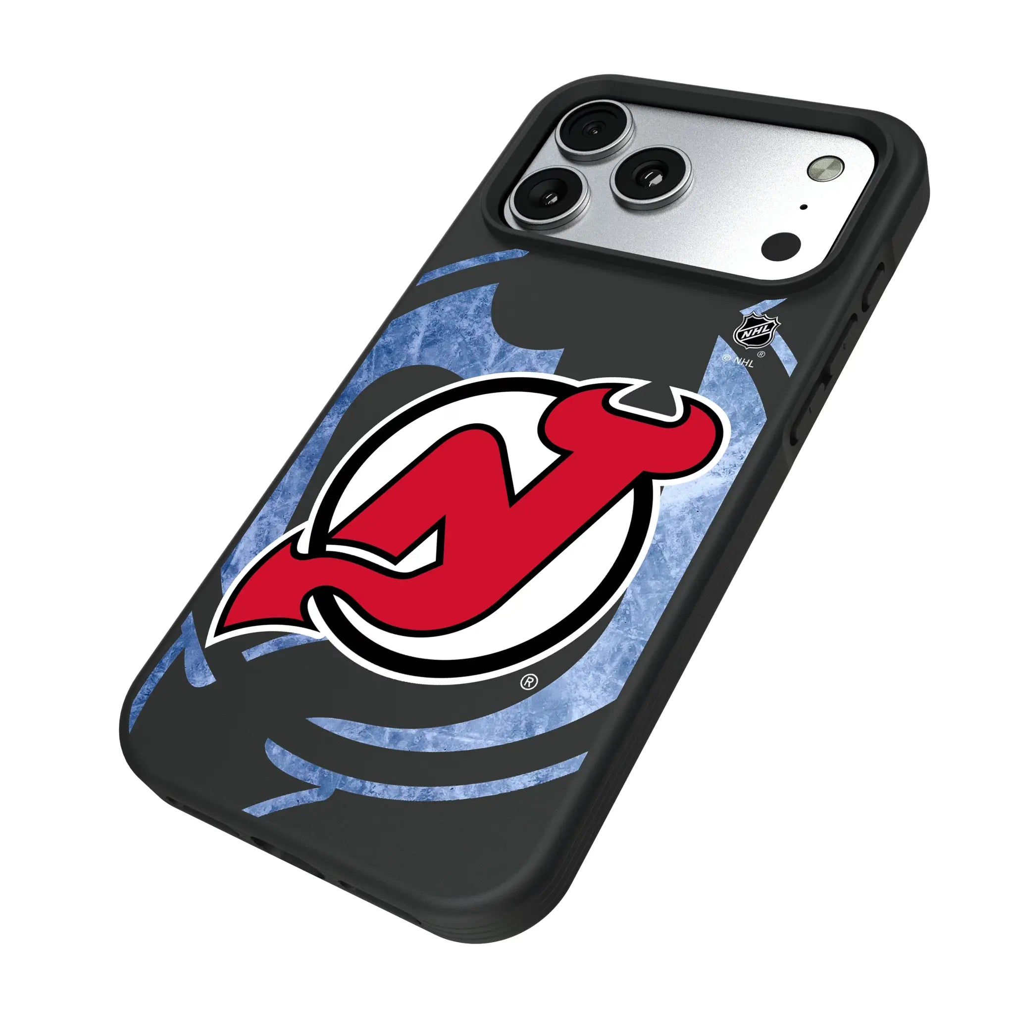 New Jersey Devils Ice Tilt iPhone Bump Phone Case for Apple iPhone - Isometric View#Device_iPhone 17 Pro Max