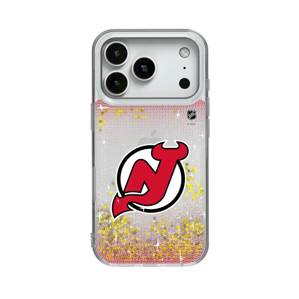 New Jersey Devils Linen Glitter Phone Case for Apple iPhone