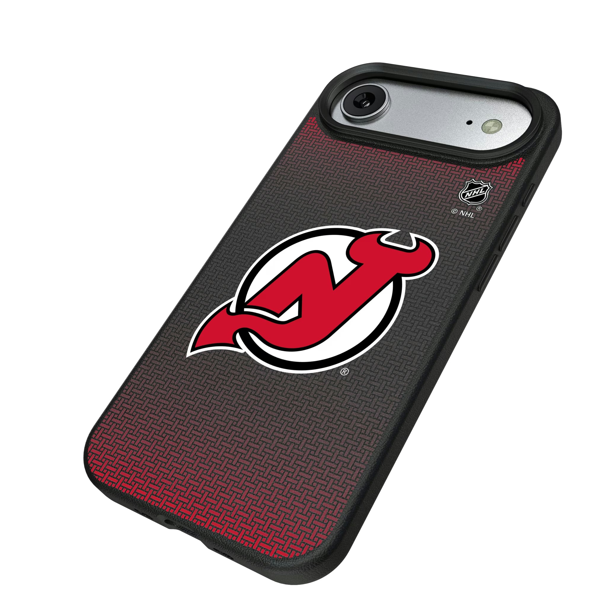 New Jersey Devils Linen iPhone MagSafe Compatible Phone Case for Apple iPhone - Isometric View#Device_iPhone Air