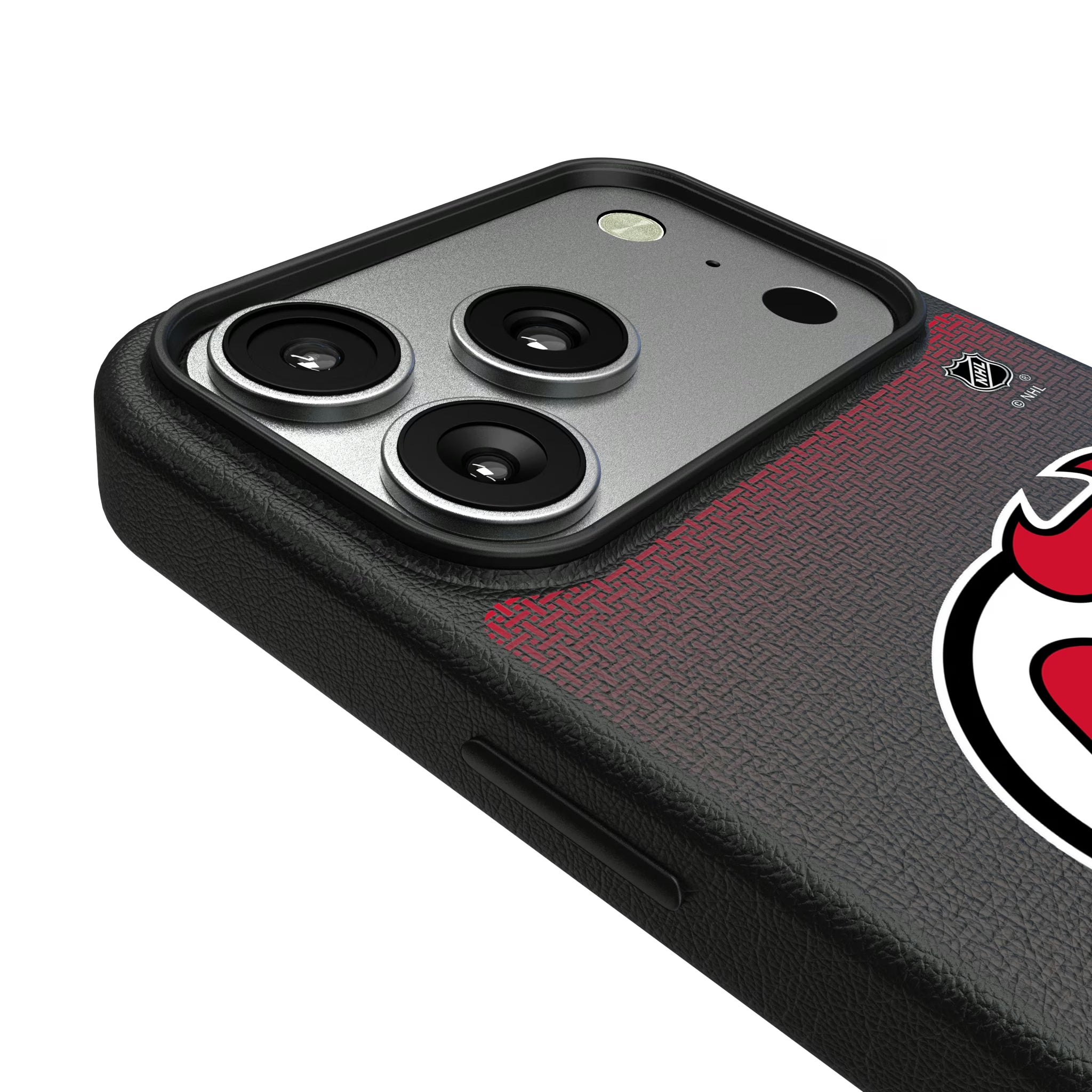 New Jersey Devils Linen iPhone MagSafe Compatible Phone Case for Apple iPhone - Detail#Device_iPhone 17 Pro