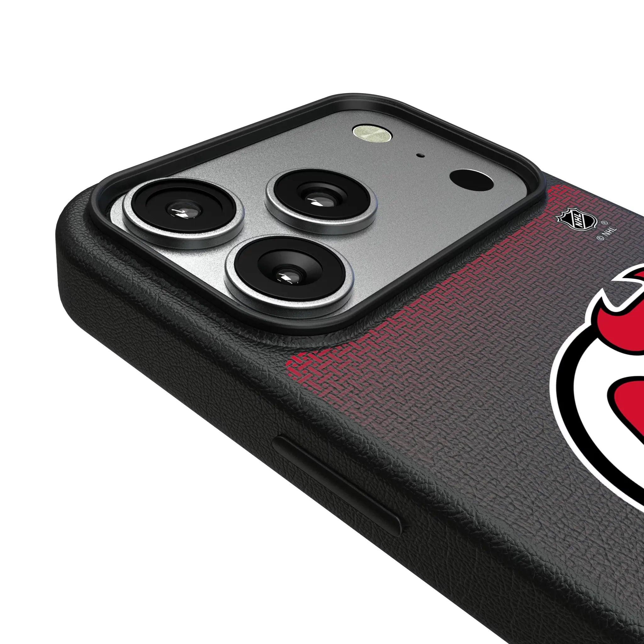 New Jersey Devils Linen iPhone MagSafe Compatible Phone Case for Apple iPhone - Detail#Device_iPhone 17 Pro
