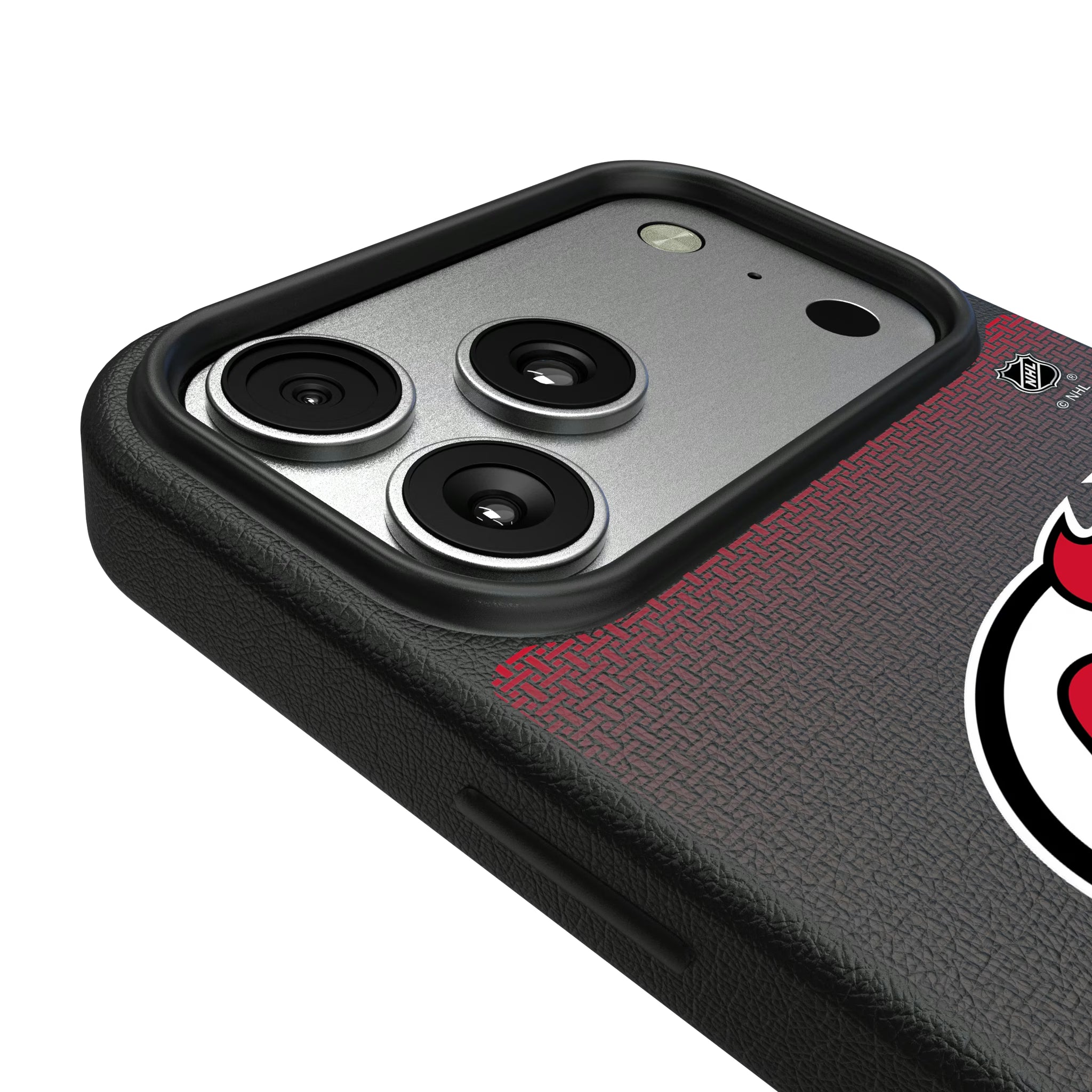 New Jersey Devils Linen iPhone MagSafe Compatible Phone Case for Apple iPhone - Detail#Device_iPhone 17 Pro Max
