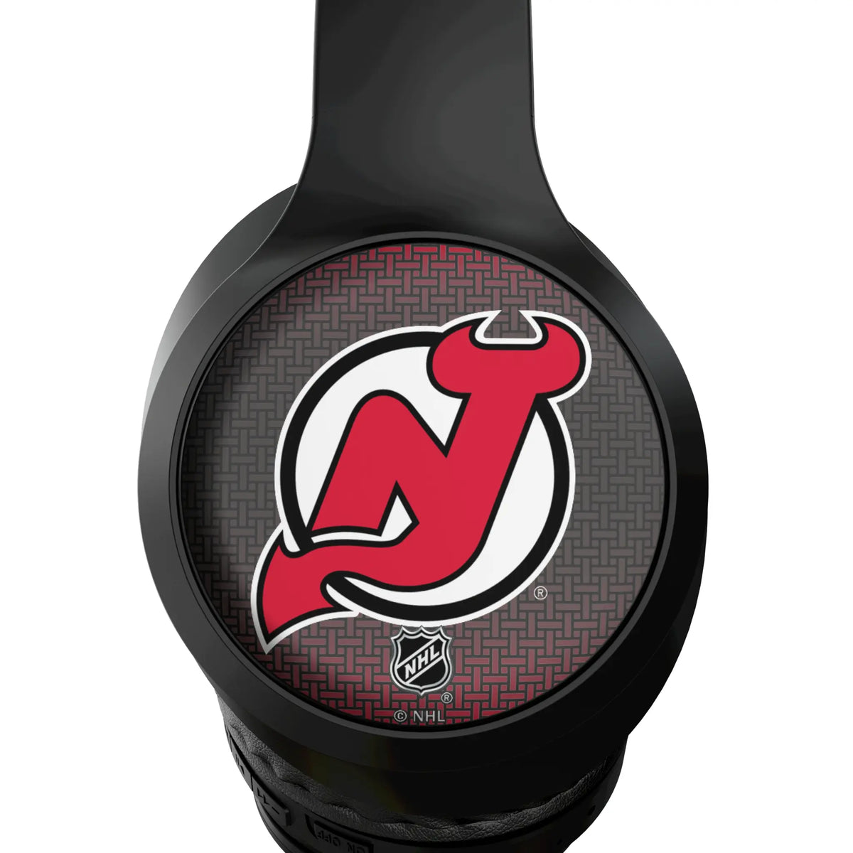 New Jersey Devils Linen Wireless Over-Ear Headphones With Case - Detail
