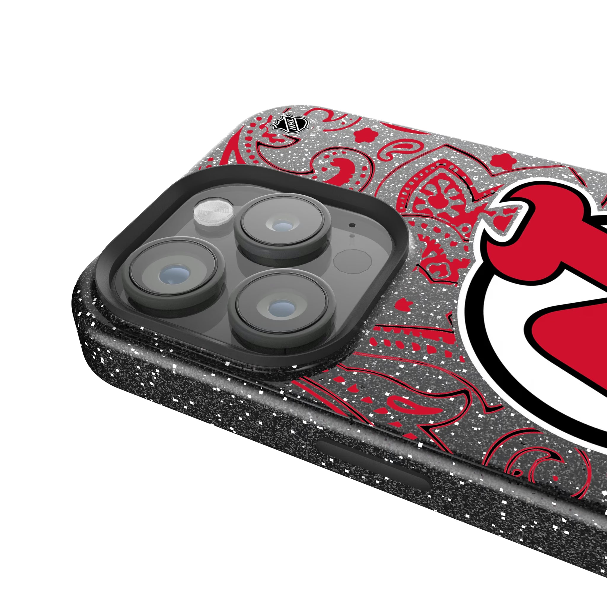 New Jersey Devils Paisley iPhone Bling Phone Case for Apple iPhone - Detail