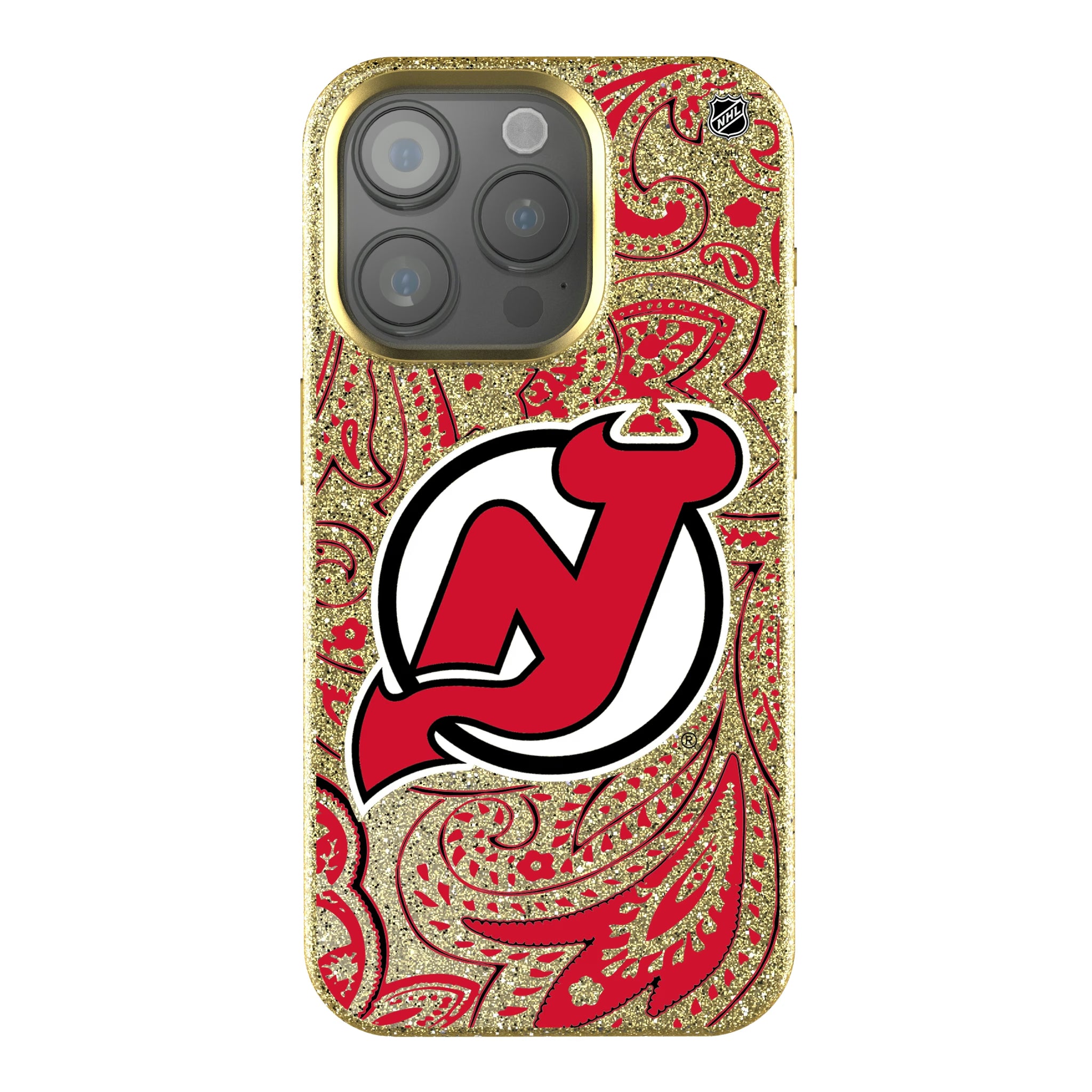 New Jersey Devils Paisley iPhone Bling Phone Case for Apple iPhone