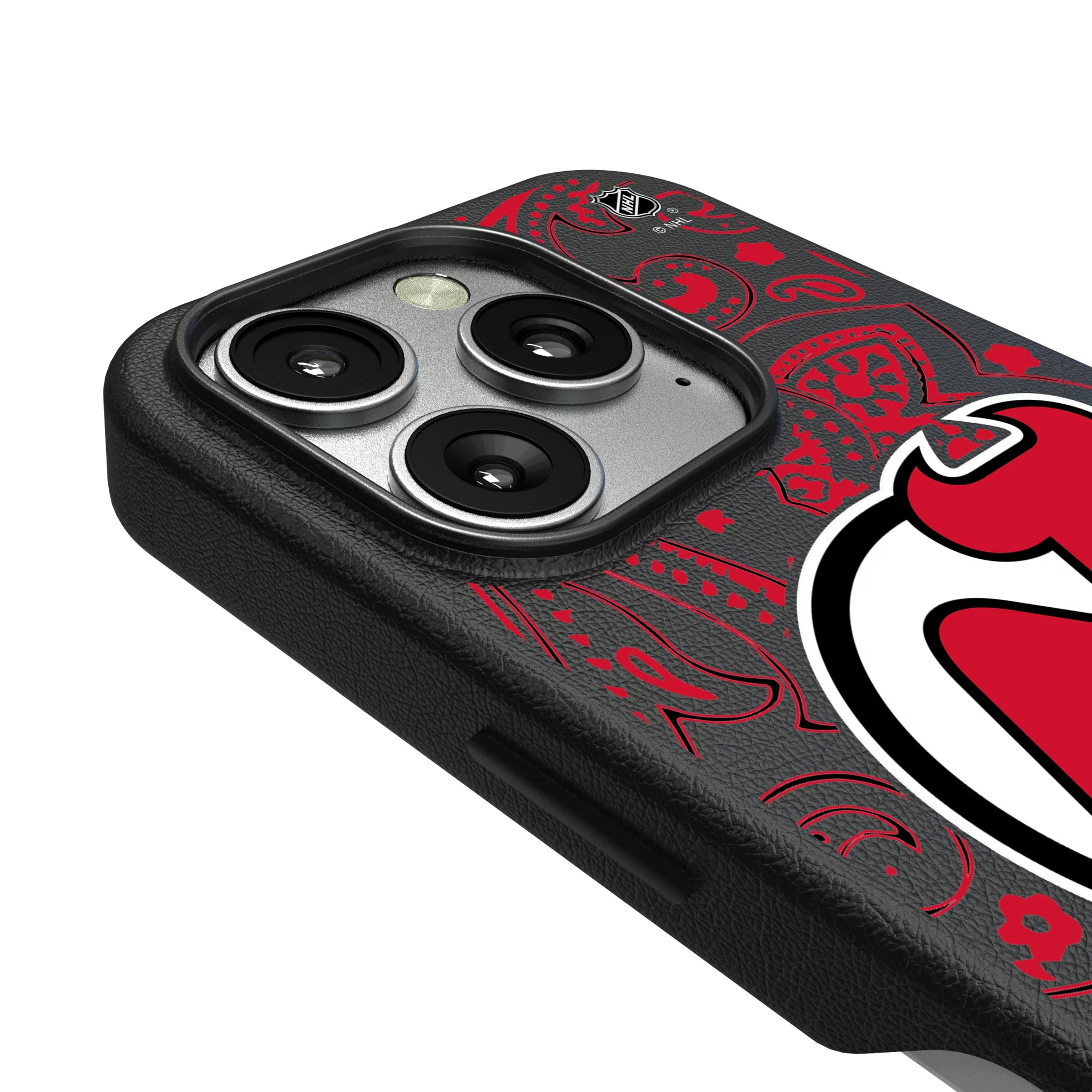 New Jersey Devils Paisley iPhone MagSafe Compatible Phone Case for Apple iPhone - Detail