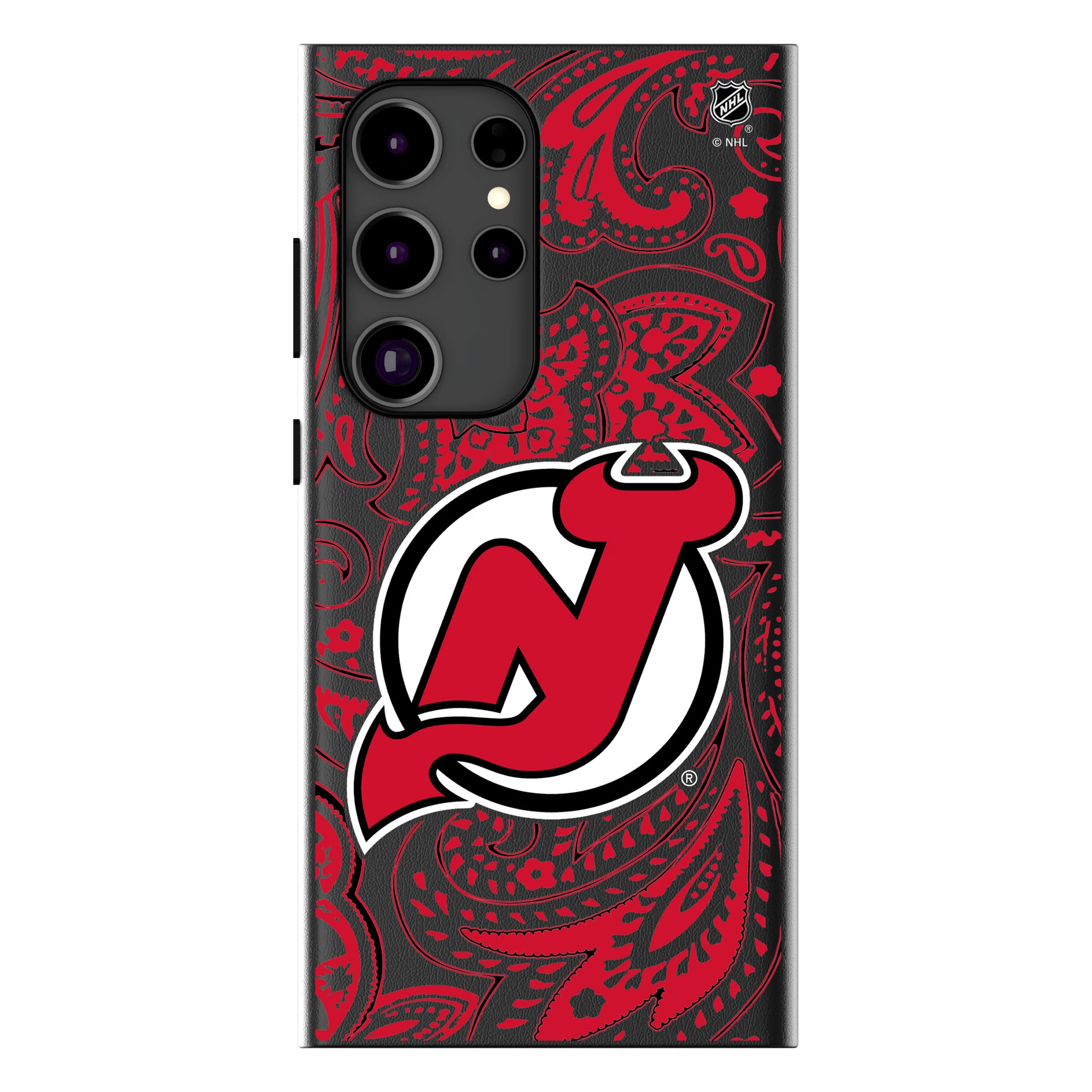 New Jersey Devils Paisley Galaxy MagSafe Compatible Phone Case for Samsung Galaxy