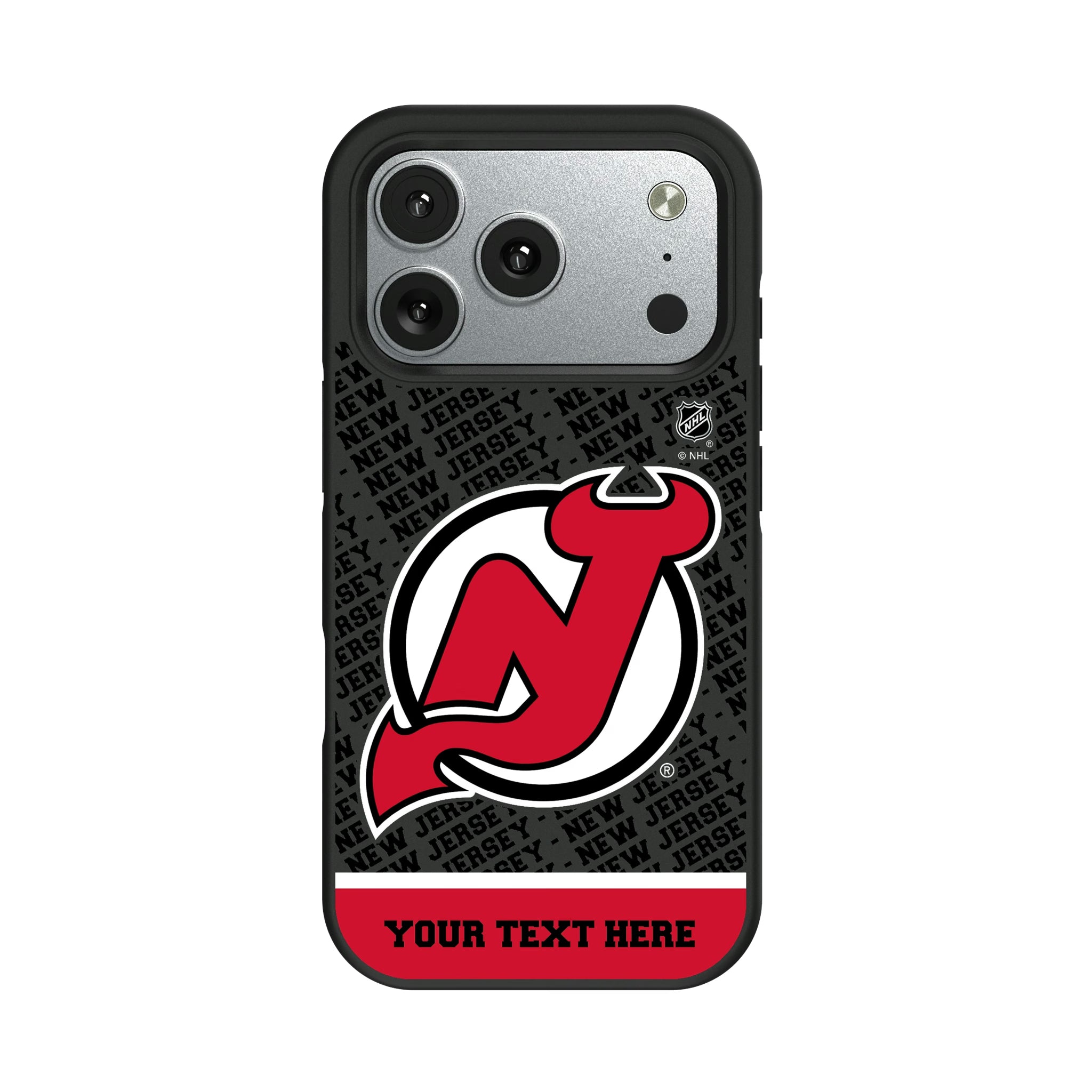New Jersey Devils Personalized EndZone Plus iPhone Bump Phone Case for Apple iPhone#Device_iPhone 17 Pro
