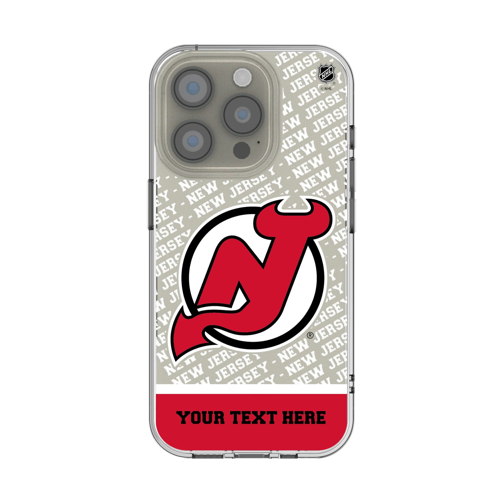 New Jersey Devils Personalized EndZone Plus iPhone Clear Phone Case for Apple iPhone