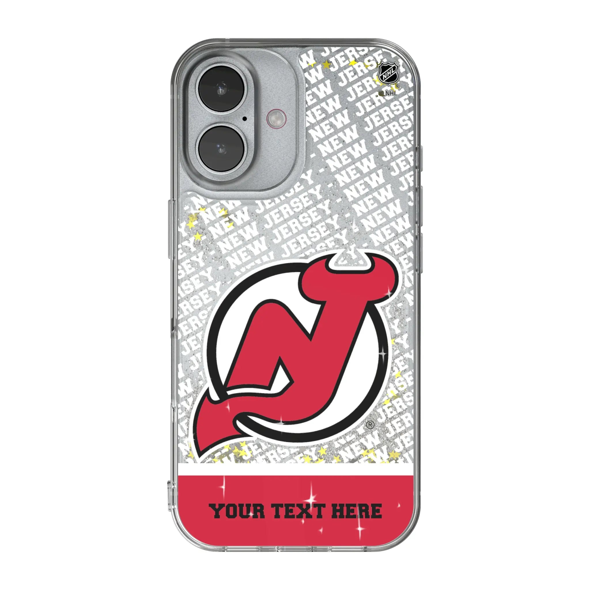 New Jersey Devils Personalized EndZone Plus iPhone Glitter Phone Case for Apple iPhone