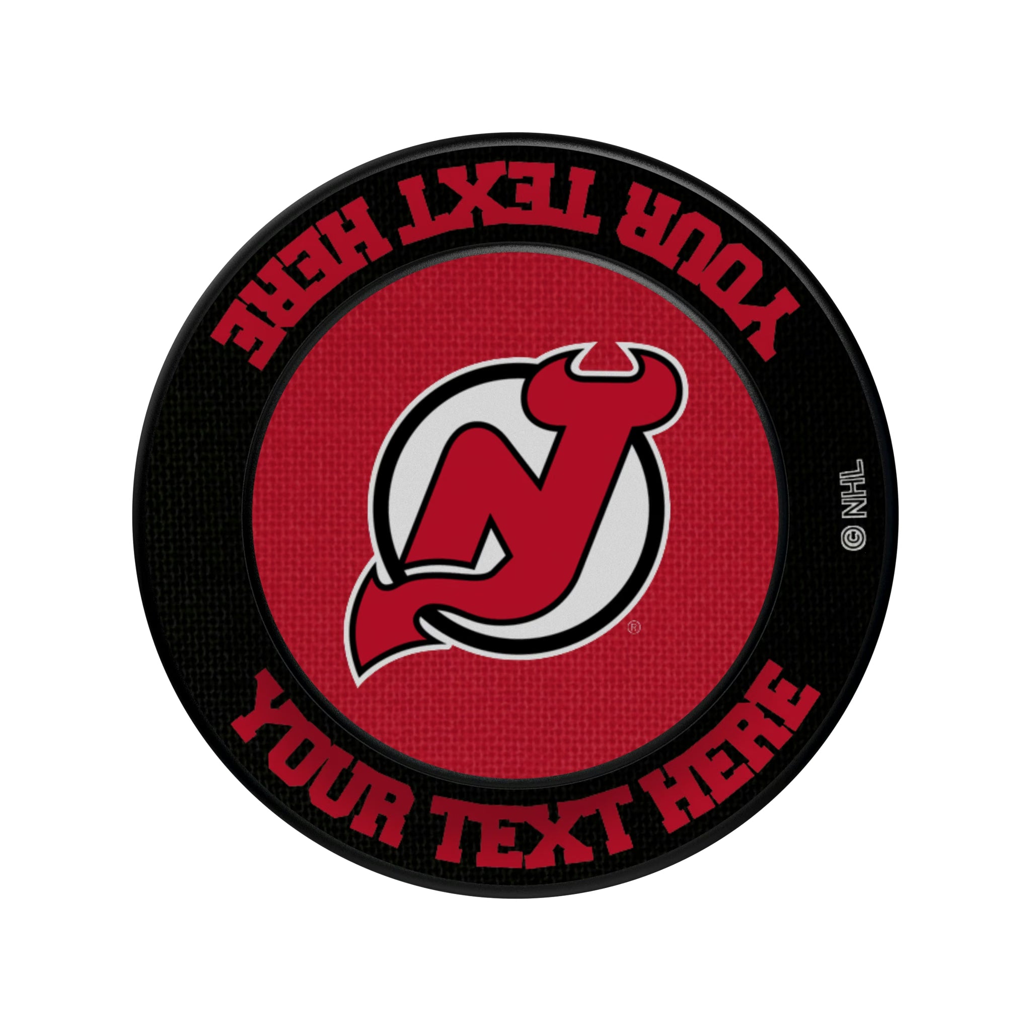 New Jersey Devils Personalized Endzone Solid Popsockets Round Magnetic