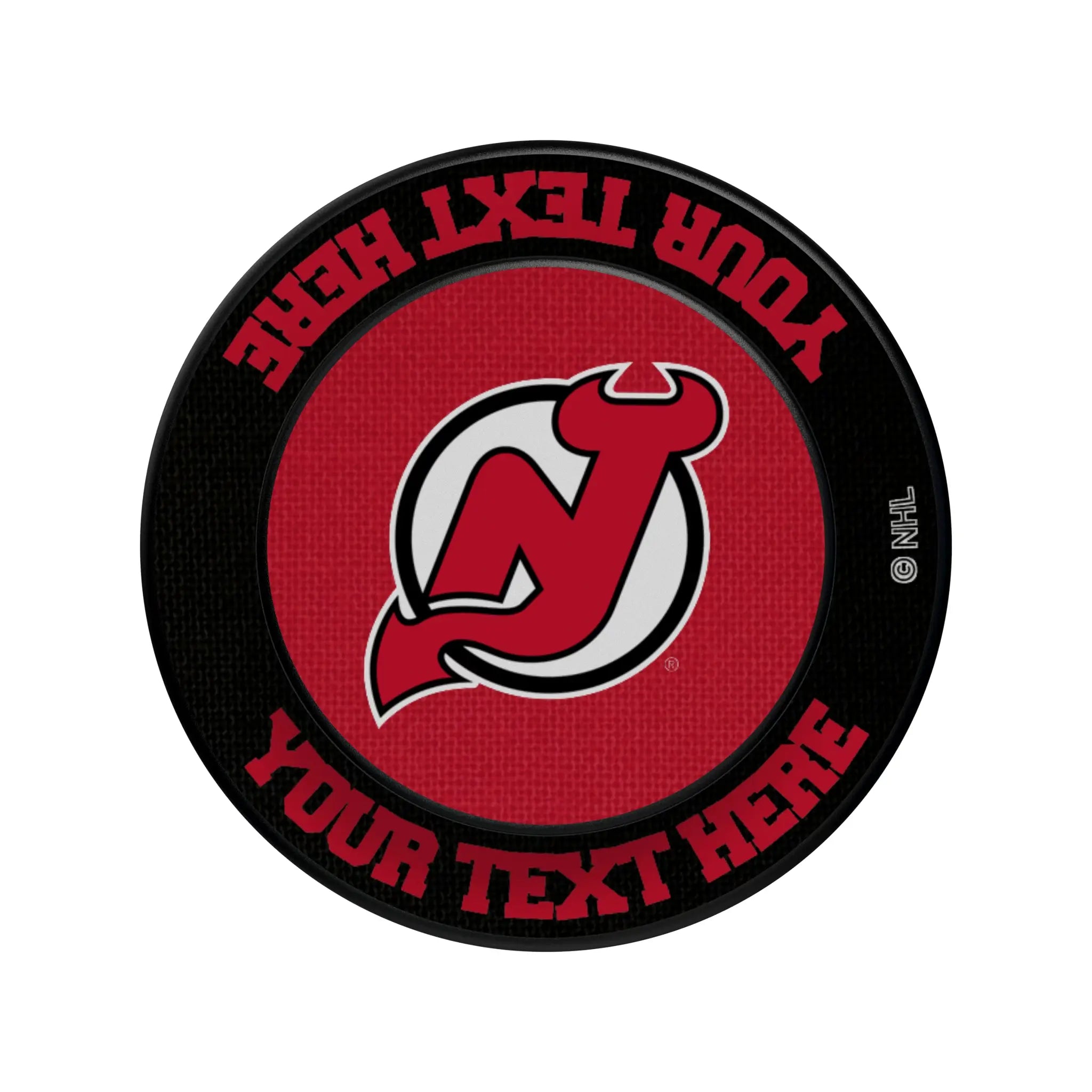 New Jersey Devils Personalized Endzone Solid Popsockets Round Magnetic