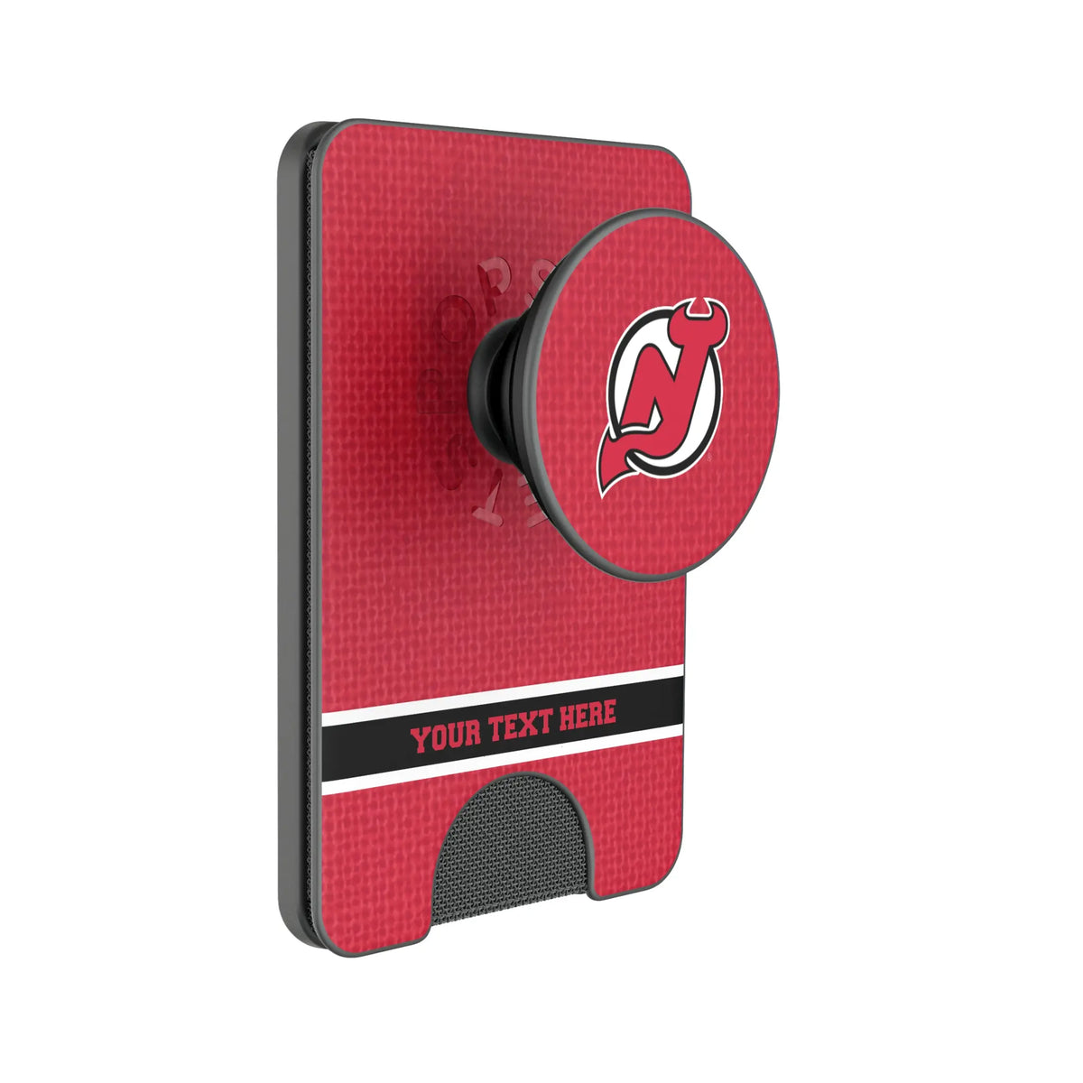 New Jersey Devils Personalized Endzone Solid Popsockets Wallet Magnetic