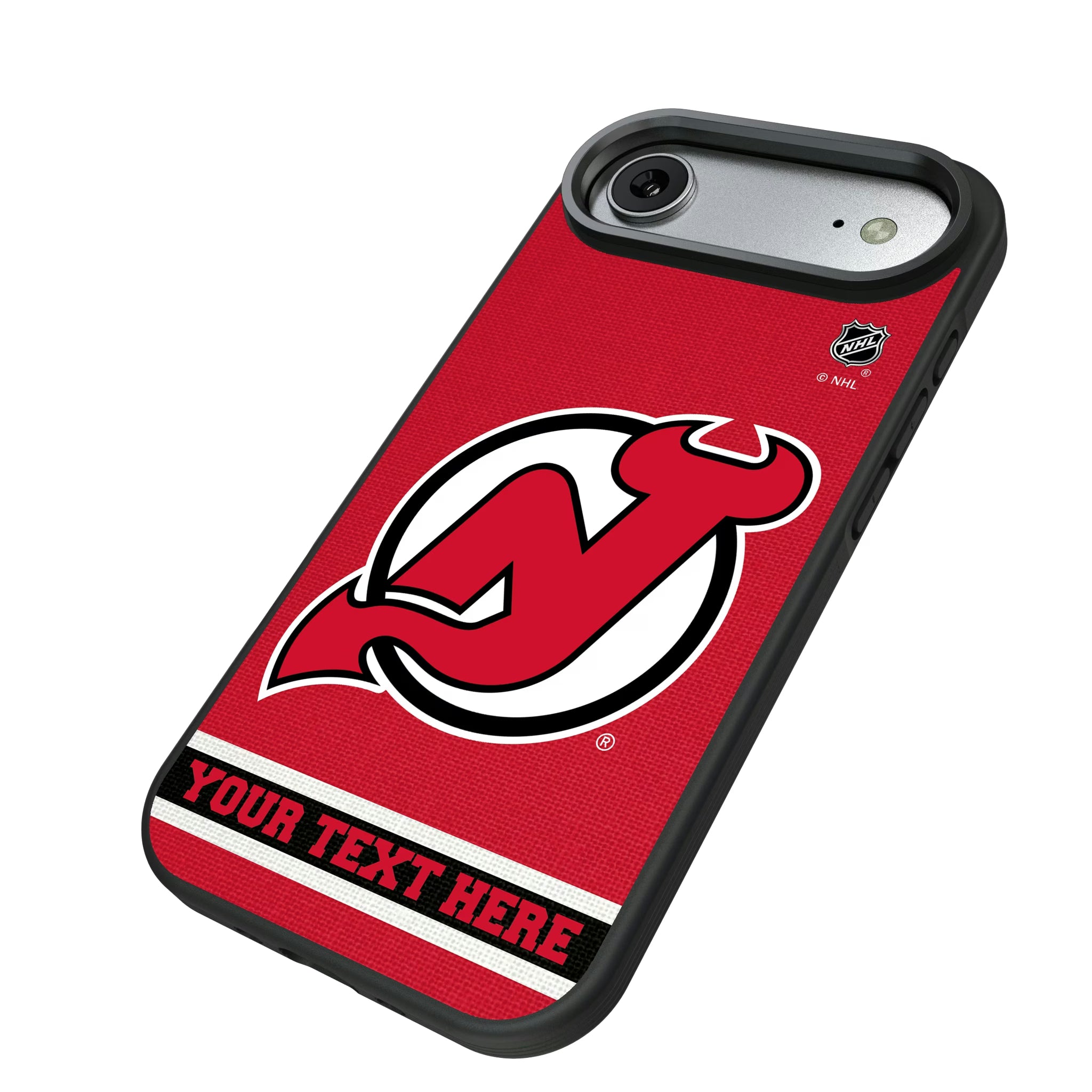 New Jersey Devils Personalized Stripe iPhone Bump Phone Case for Apple iPhone - Isometric View#Device_iPhone Air
