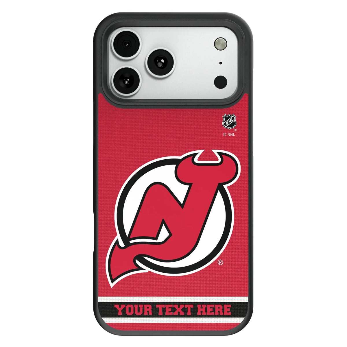 New Jersey Devils Personalized Stripe Bump Phone Case for Apple iPhone