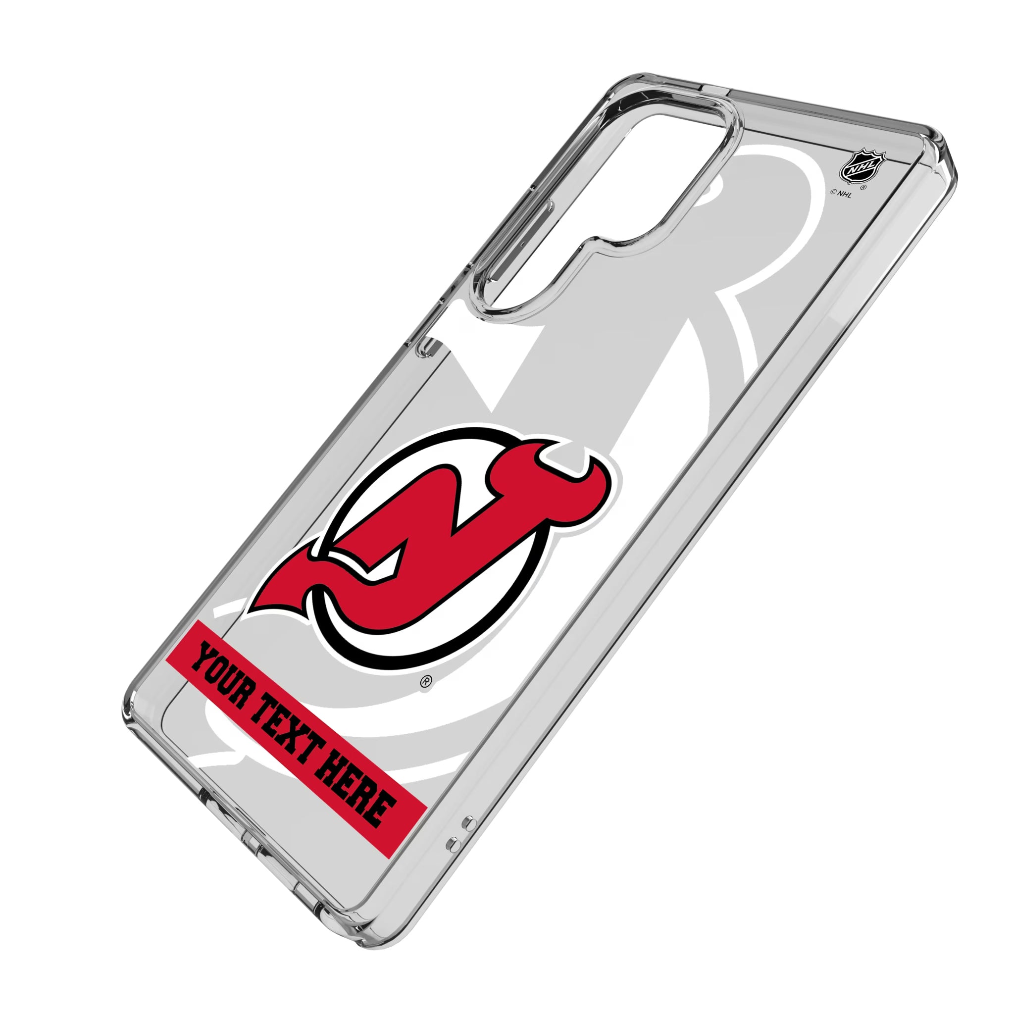 New Jersey Devils Personalized Tilt Galaxy Clear Phone Case for Samsung Galaxy - Isometric View