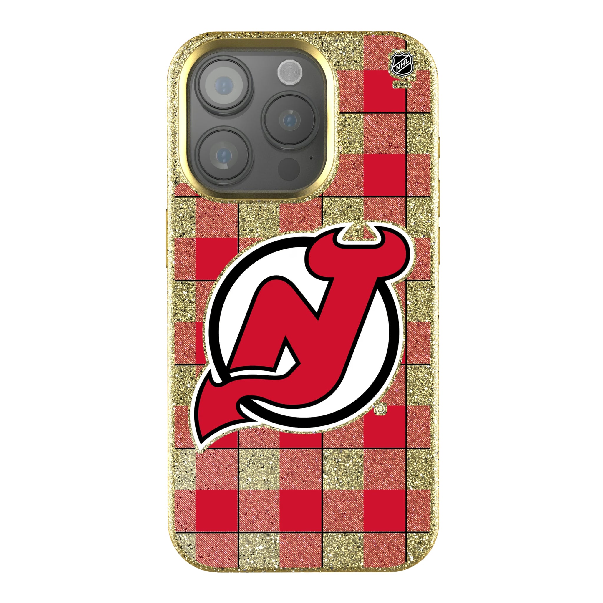 New Jersey Devils Plaid iPhone Bling Phone Case for Apple iPhone