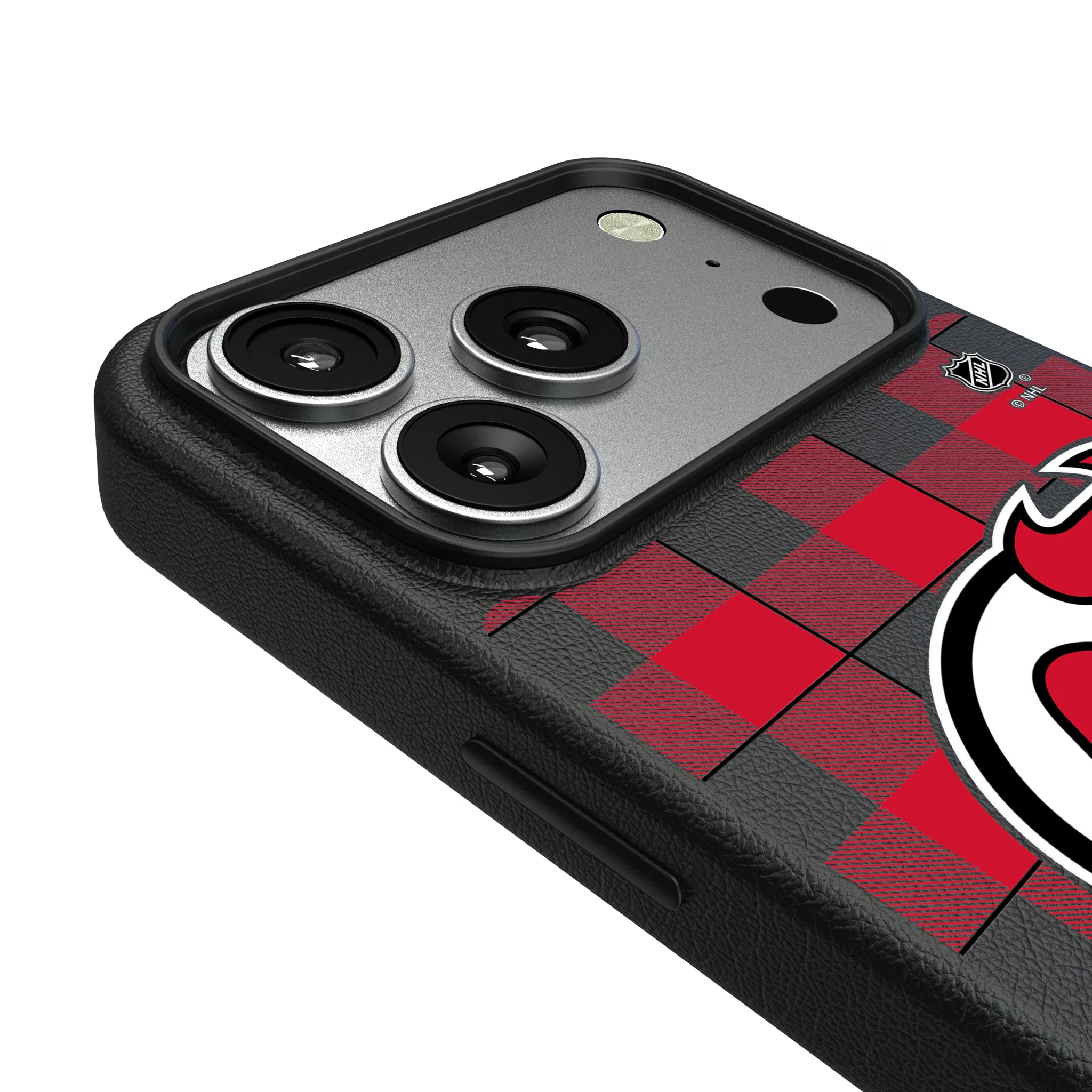 New Jersey Devils Plaid iPhone MagSafe Compatible Phone Case for Apple iPhone - Detail#Device_iPhone 17 Pro