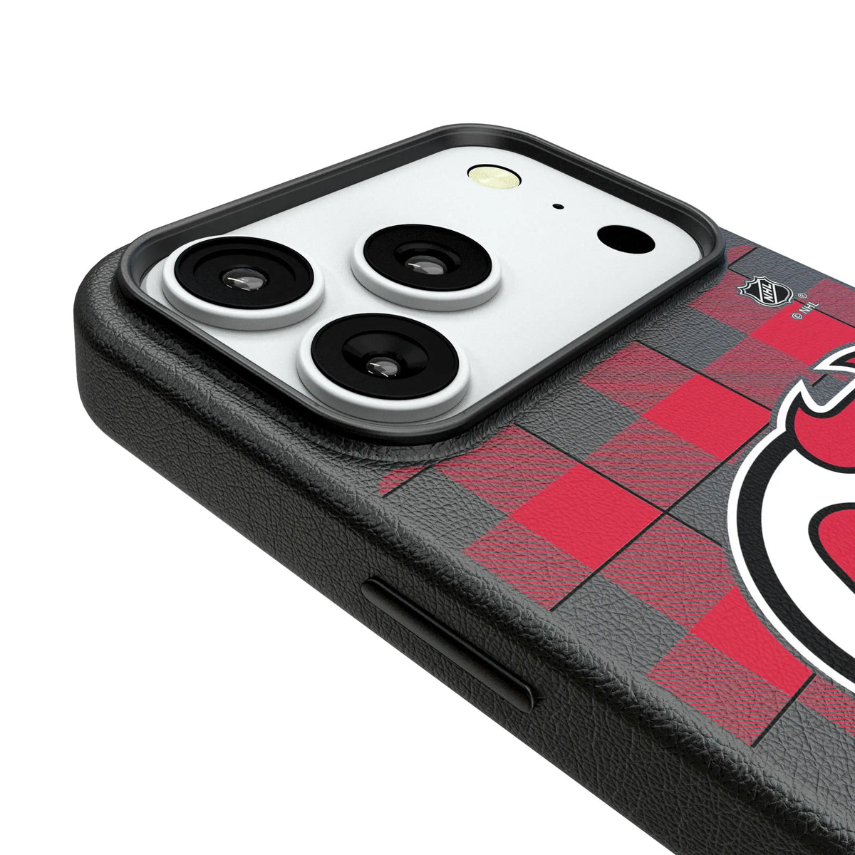 New Jersey Devils Plaid iPhone MagSafe Compatible Phone Case for Apple iPhone - Detail#Device_iPhone 18 Pro