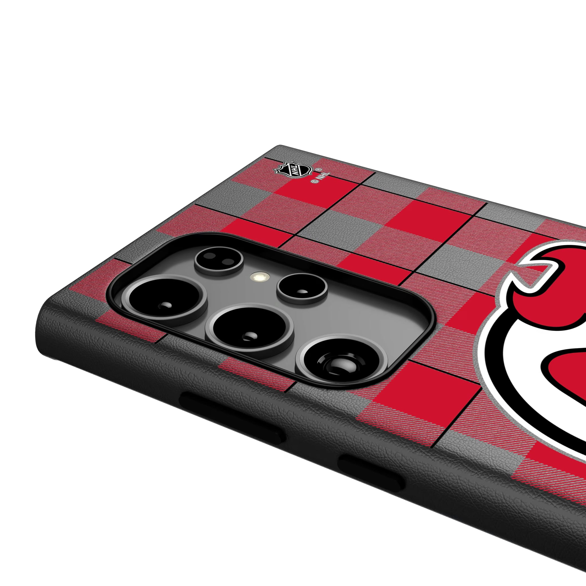 New Jersey Devils Plaid Galaxy MagSafe Compatible Phone Case for Samsung Galaxy - Detail
